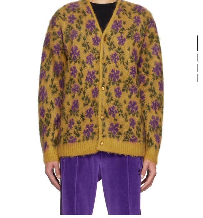 Needles MOHAIR CARDIGAN FLOWER | Grailed