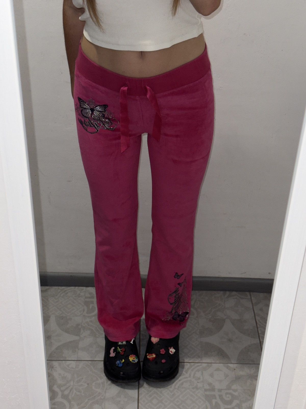Other VINTAGE LIPSY VELOUR 2000s PINK PANTS Size 28" / US 6 / IT 42 - 3 Thumbnail