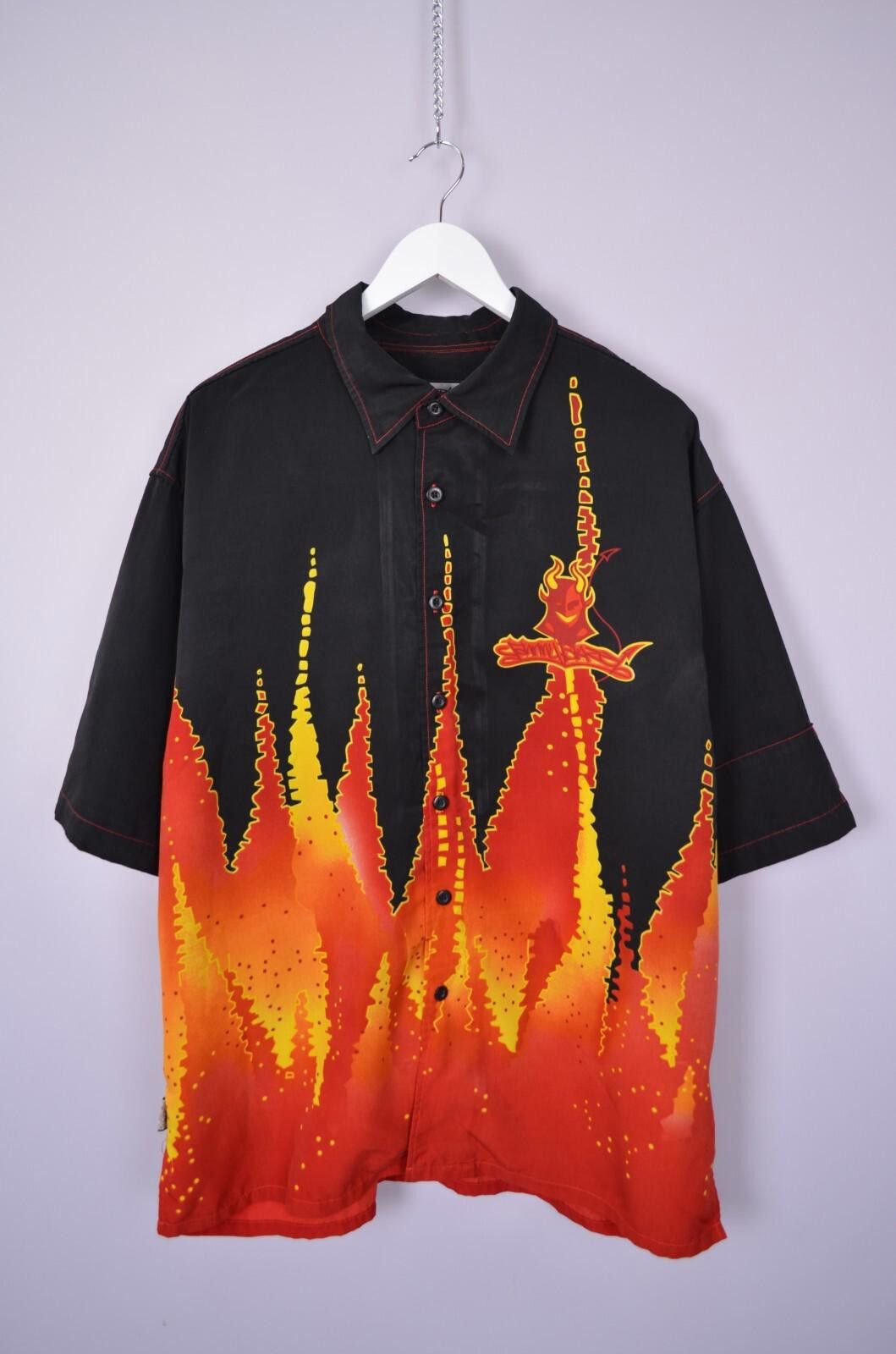 Designer Vintage Johny Blaze Anime Devil Rap Oversize Shirt Size XL Size US XL / EU 56 / 4 - 1 Thumbnail