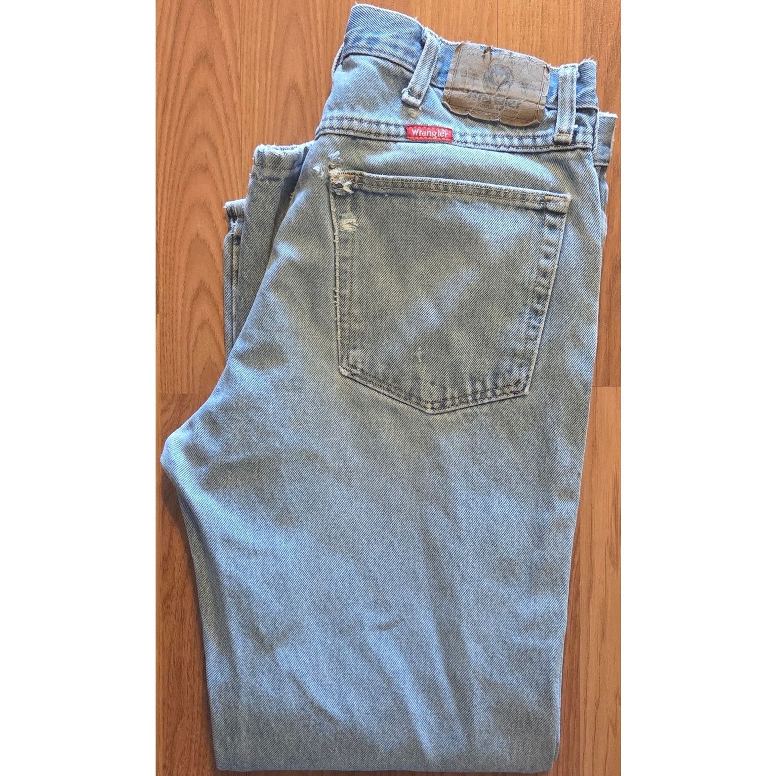 Wrangler Stylish Light Blue Distressed Wrangler Jeans 34x29 Size US 34 / EU 50 - 2 Thumbnail