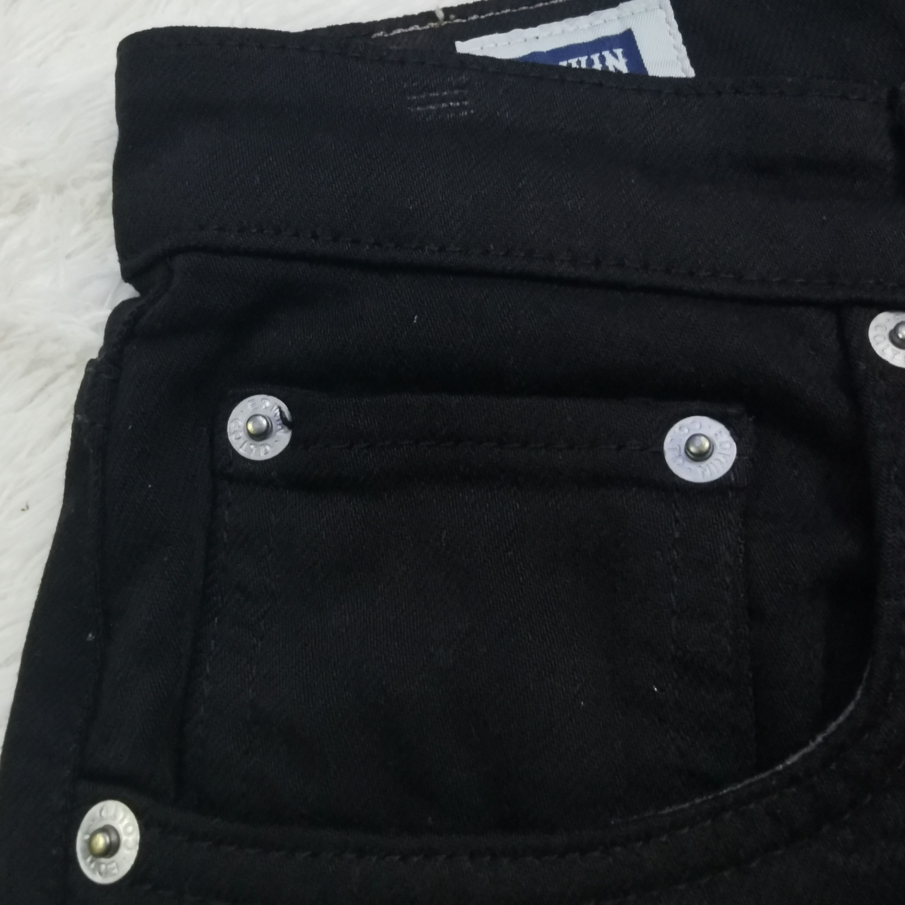 14th Addiction 🇯🇵 90s Japanese All Black Gothic Denim Edwin S403 Size US 29 - 8 Thumbnail