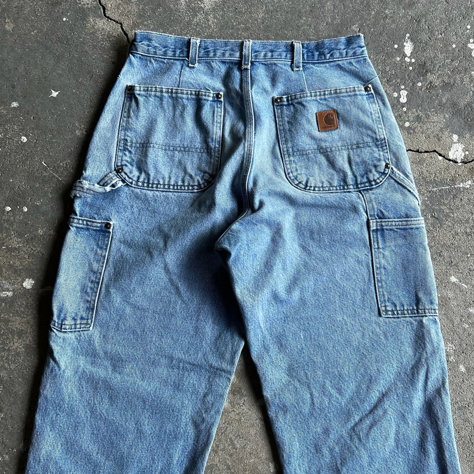 Carhartt × Vintage Carhartt denim blue jean double knee work carpenter pants Size US 29 - 5 Thumbnail