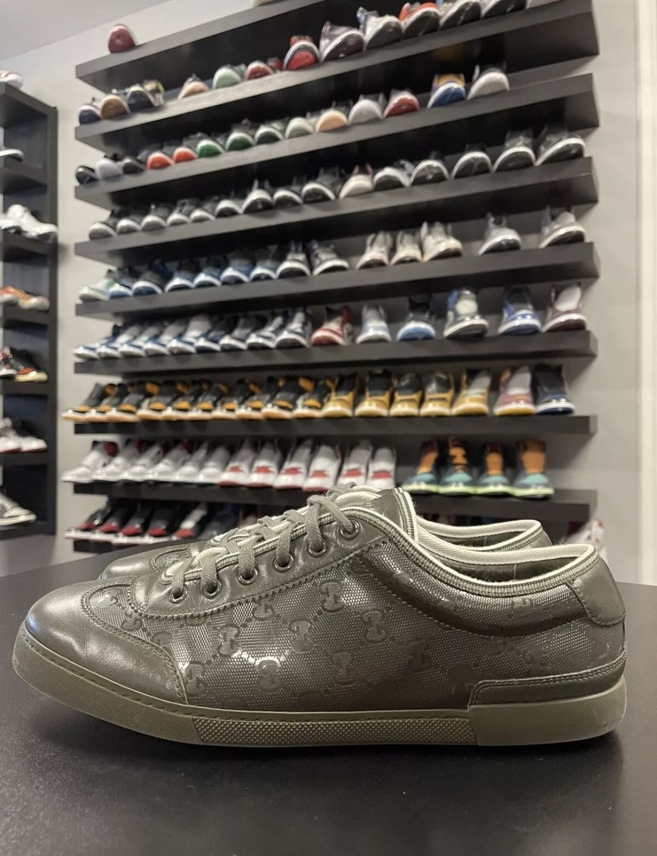 Gucci Size 9.5US/9G - Gucci GG Monogram Men's Sneakers Olive Green Size US 9.5 / EU 42-43 - 1 Thumbnail