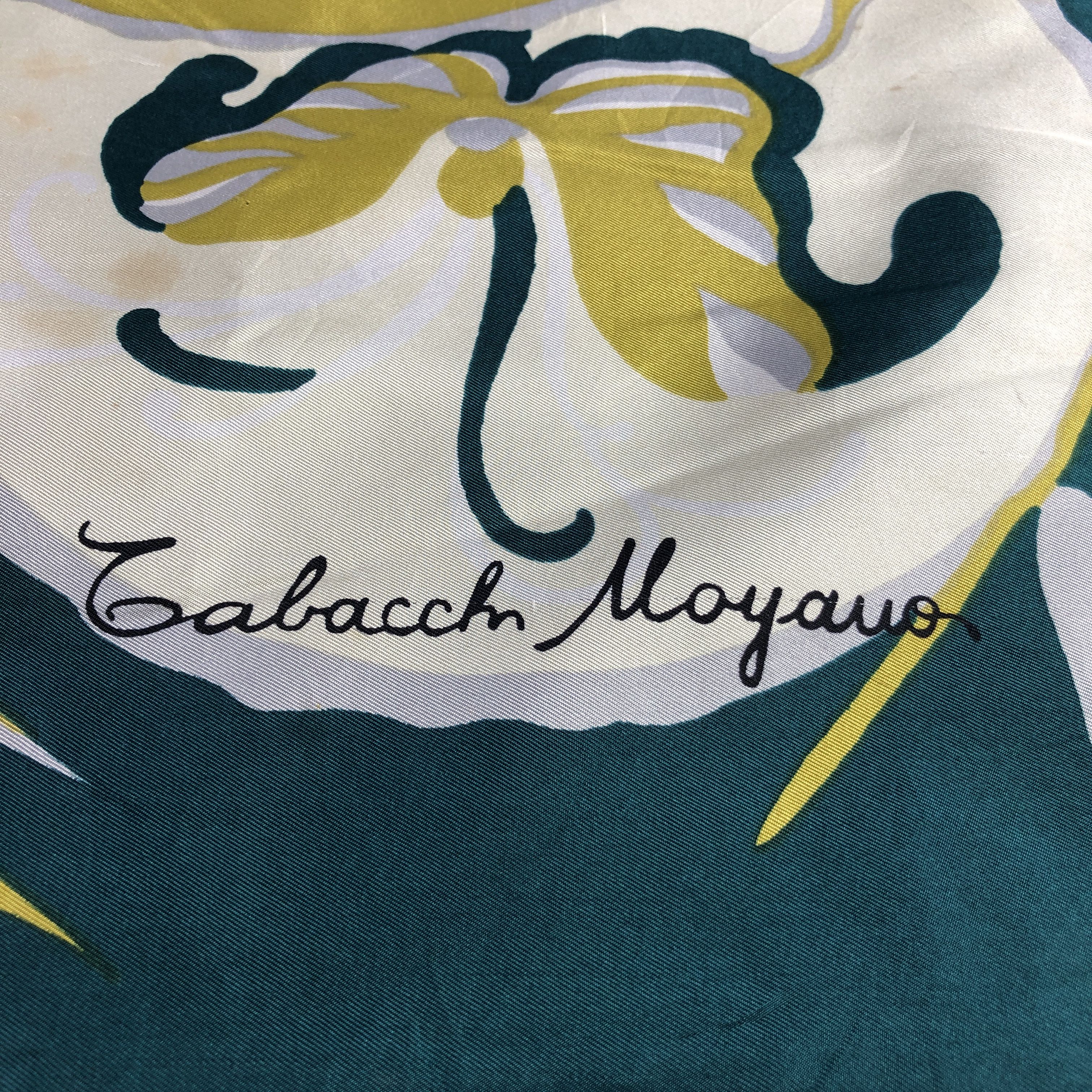 Japanese Brand Vintage Tabacch Moyano Silk Scarf M1191 Size ONE SIZE - 4 Thumbnail