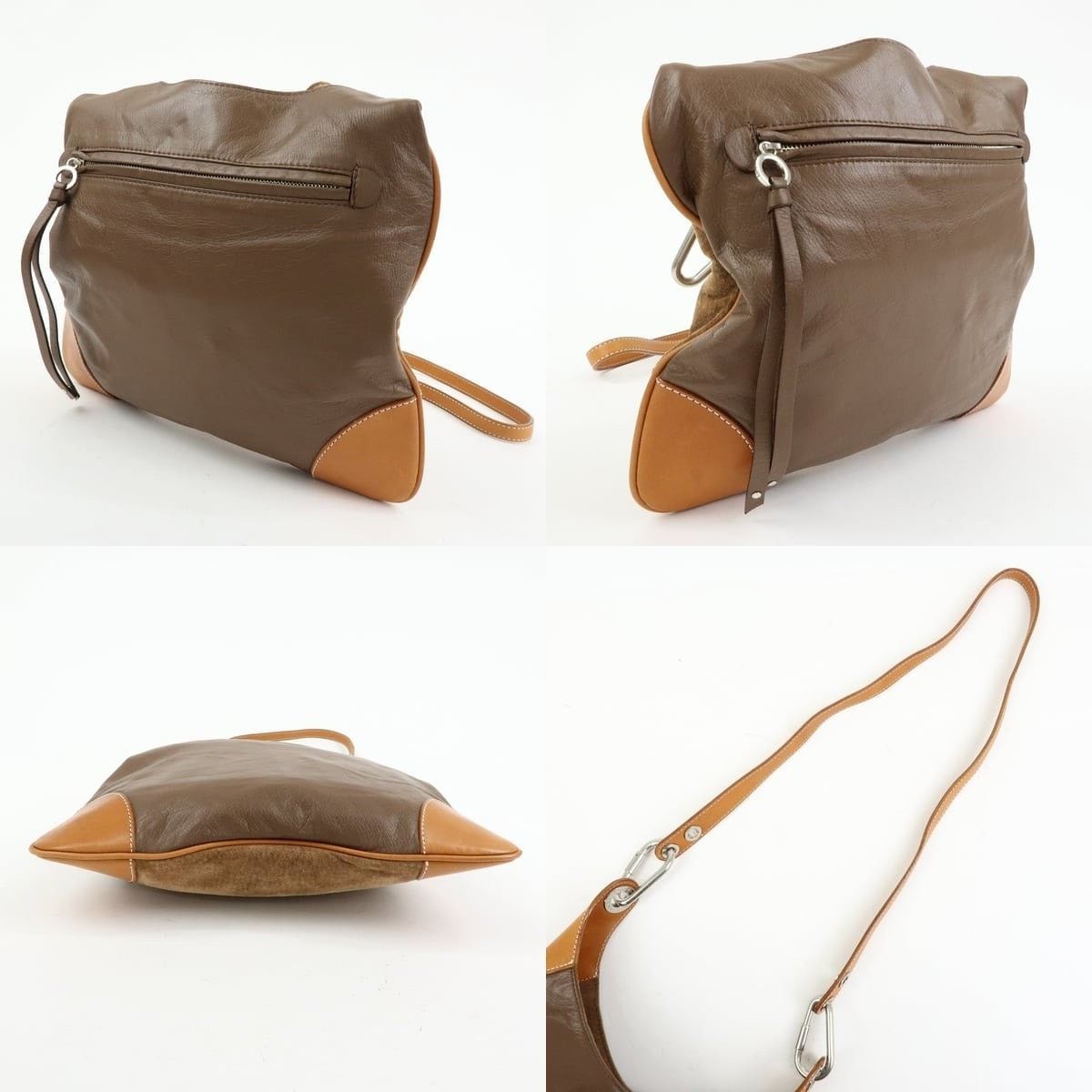Burberry Burberry Blue Label Suede Leather Shoulder Bag Brown Size ONE SIZE - 3 Thumbnail