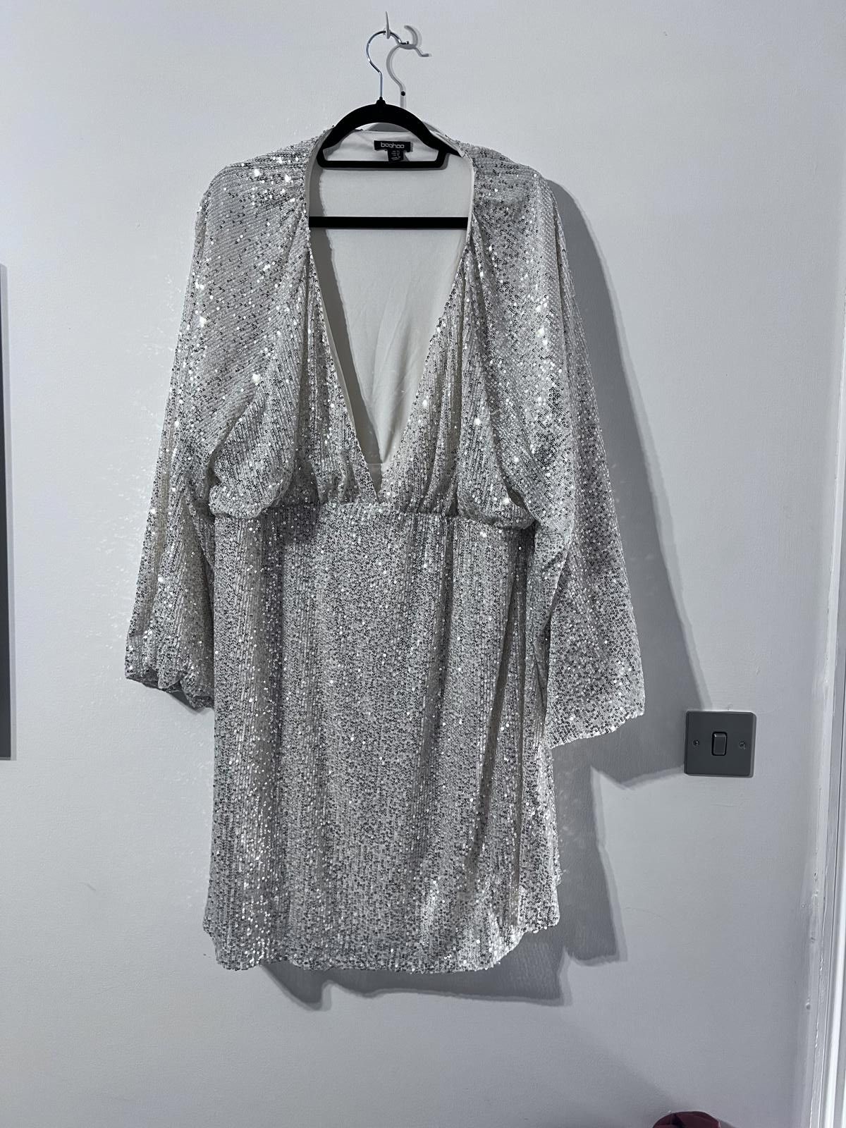 Boohoo Boohoo Glitter Sequin Mini Dress – UK 22 Size XXL / US 16-18 / IT 52-54 - 2 Thumbnail