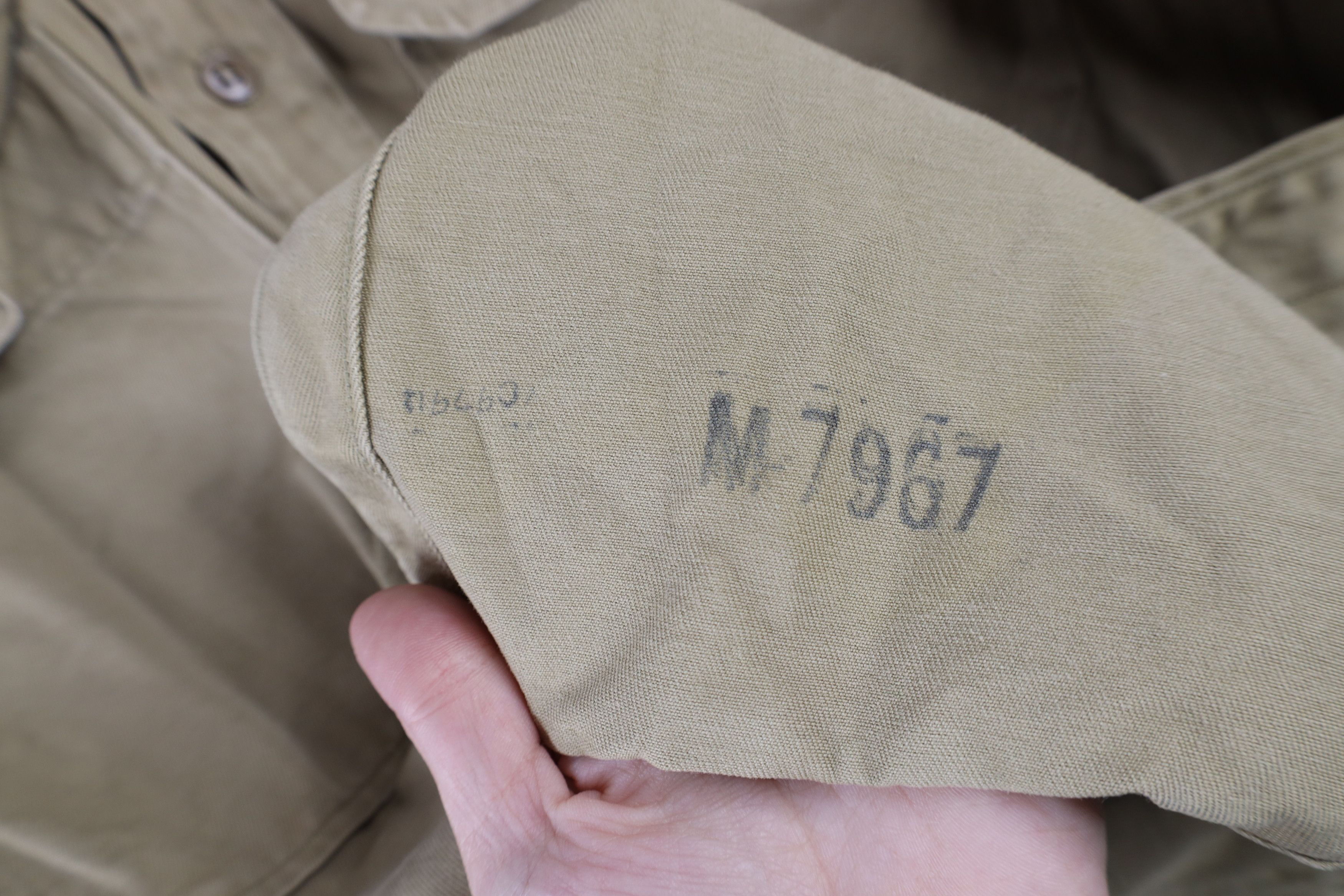 Vintage Vintage 40s World War II Army Patch Field Shirt Beige USA Size US M / EU 48-50 / 2 - 12 Thumbnail