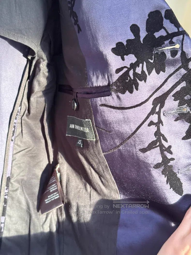 Ann Demeulemeester Ann Demeulemeester Size xs wisteria flocked double-breaste Size 34S - 7 Thumbnail