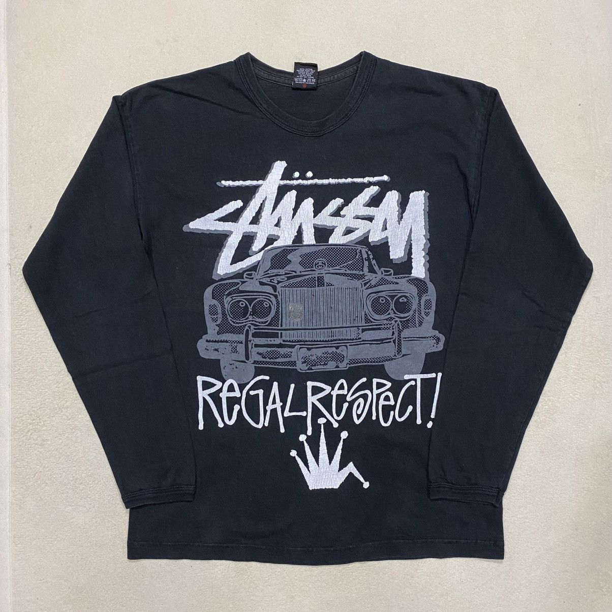 Stussy Vintage 90's STUSSY Regal Respect Long Sleeve T-shirt Size US M / EU 48-50 / 2 - 1 Thumbnail