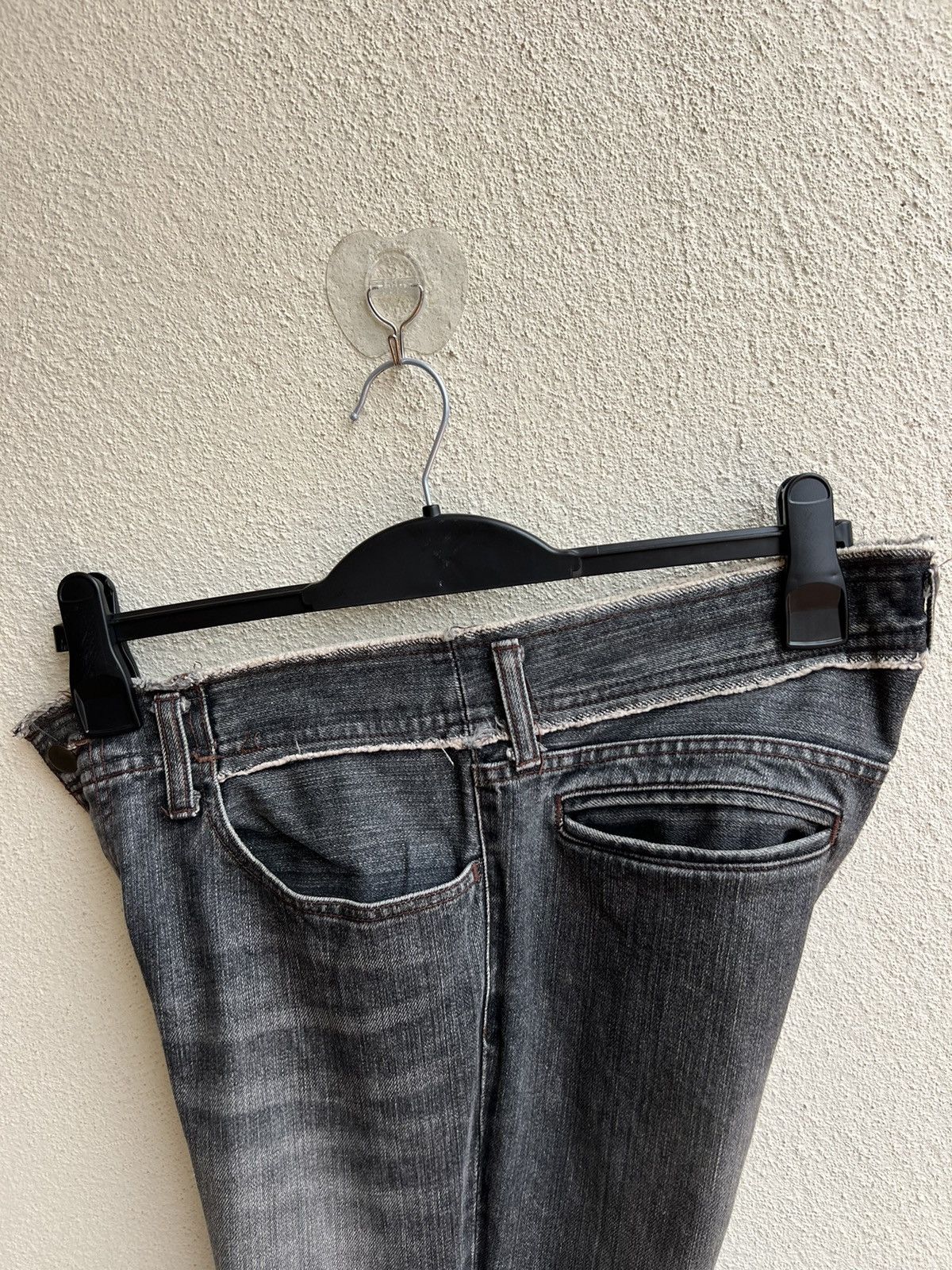 Vintage VTG Patrick Cox Wannabe Fade Black Denim Flare Jeans Size US 31 - 19 Thumbnail