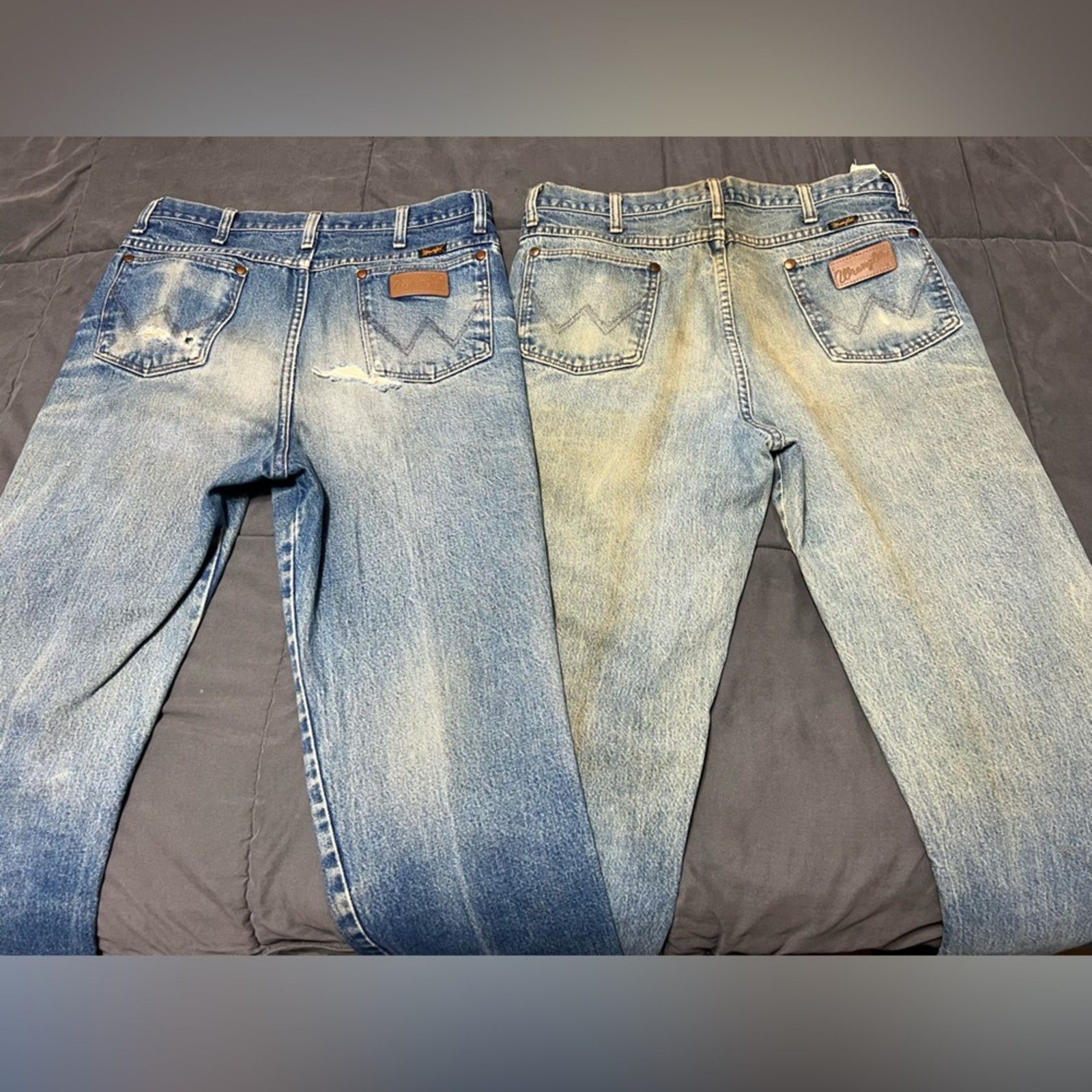 Wrangler Vintage Wrangler Jeans Mens 35x38 LOT Blue USA MEXICO 90s Size US 35 - 8 Thumbnail