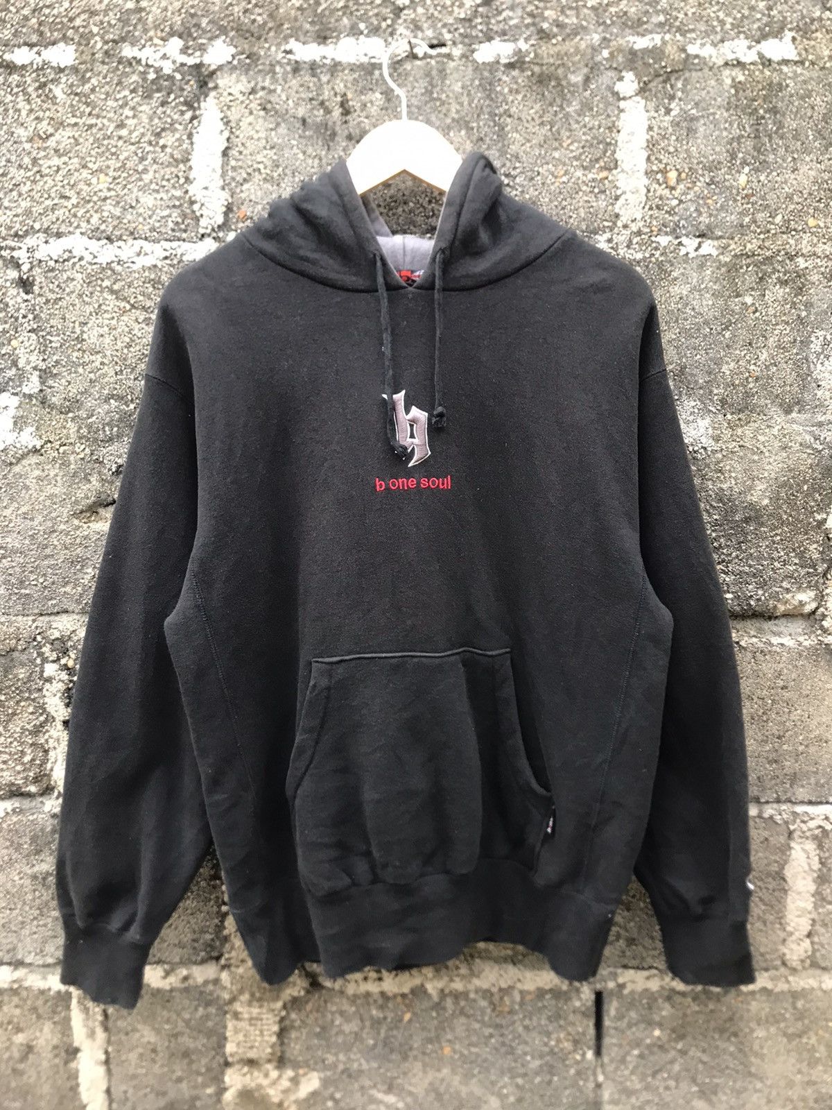 image of Skategang Vintage B One Soul Small Logo Sweatshirt Hoodies in Black, Men's (Size Medium)