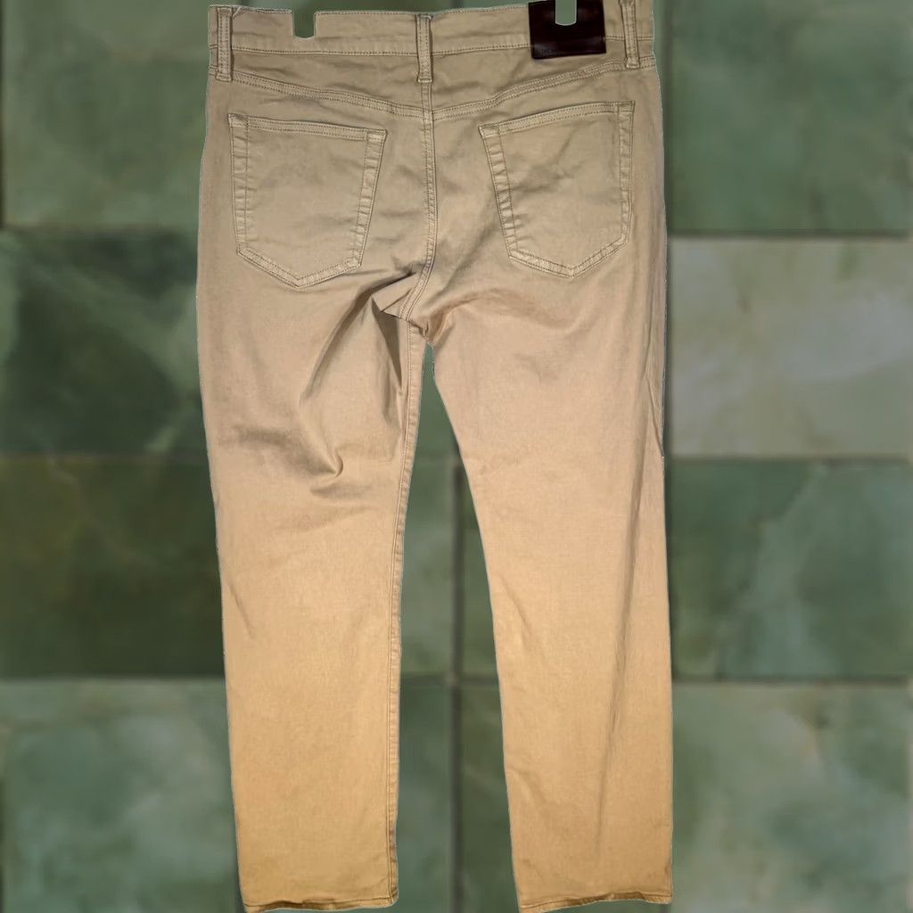 Lucky Brand Lucky Brand 121 Jeans Beige Denim Mid-Rise Slim Straight Leg 34/30 Men's Size US 34 / EU 50 - 1 Thumbnail