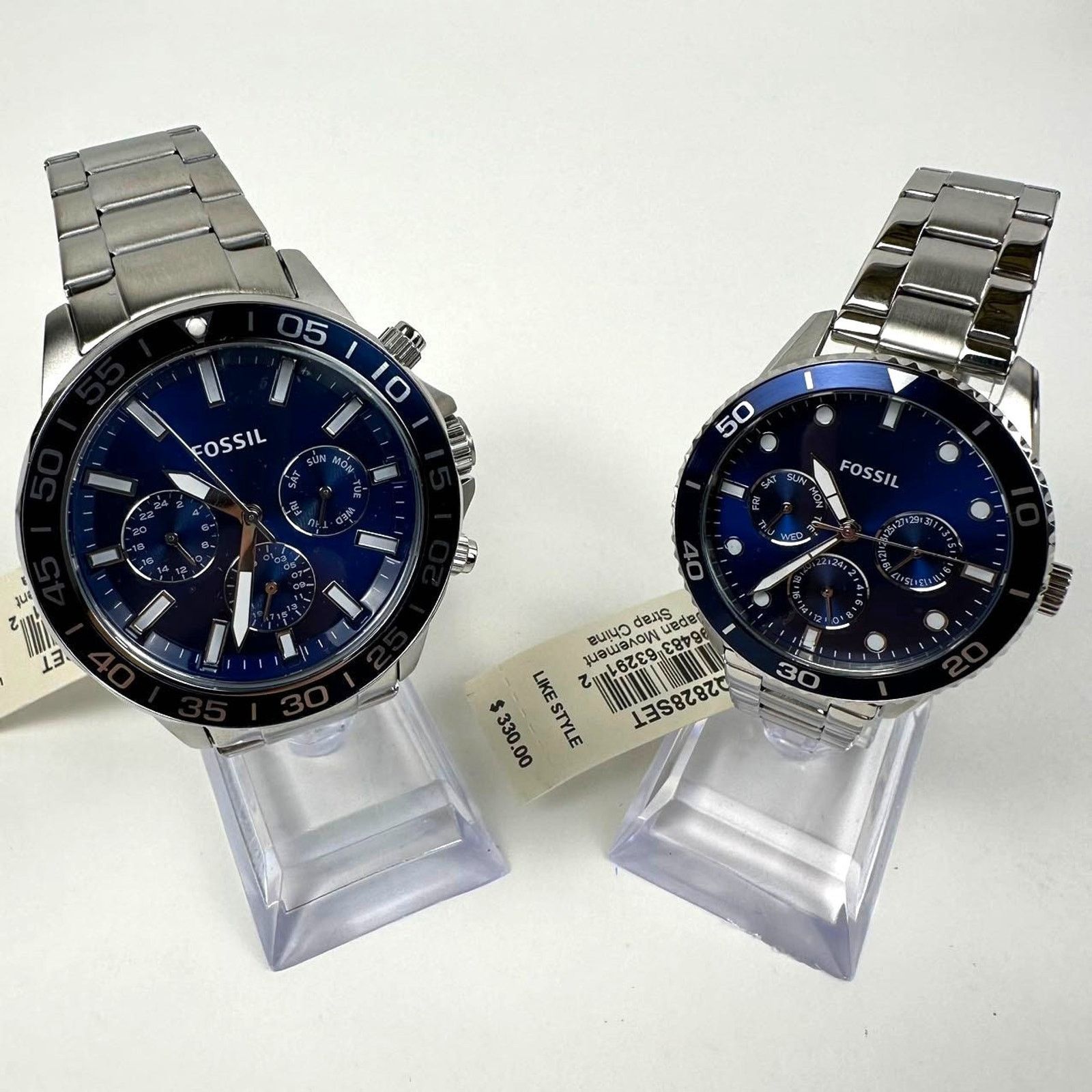 Fossil Fossil His and Hers Multifunction Stainless Steel Watch Box Size ONE SIZE - 1 Thumbnail