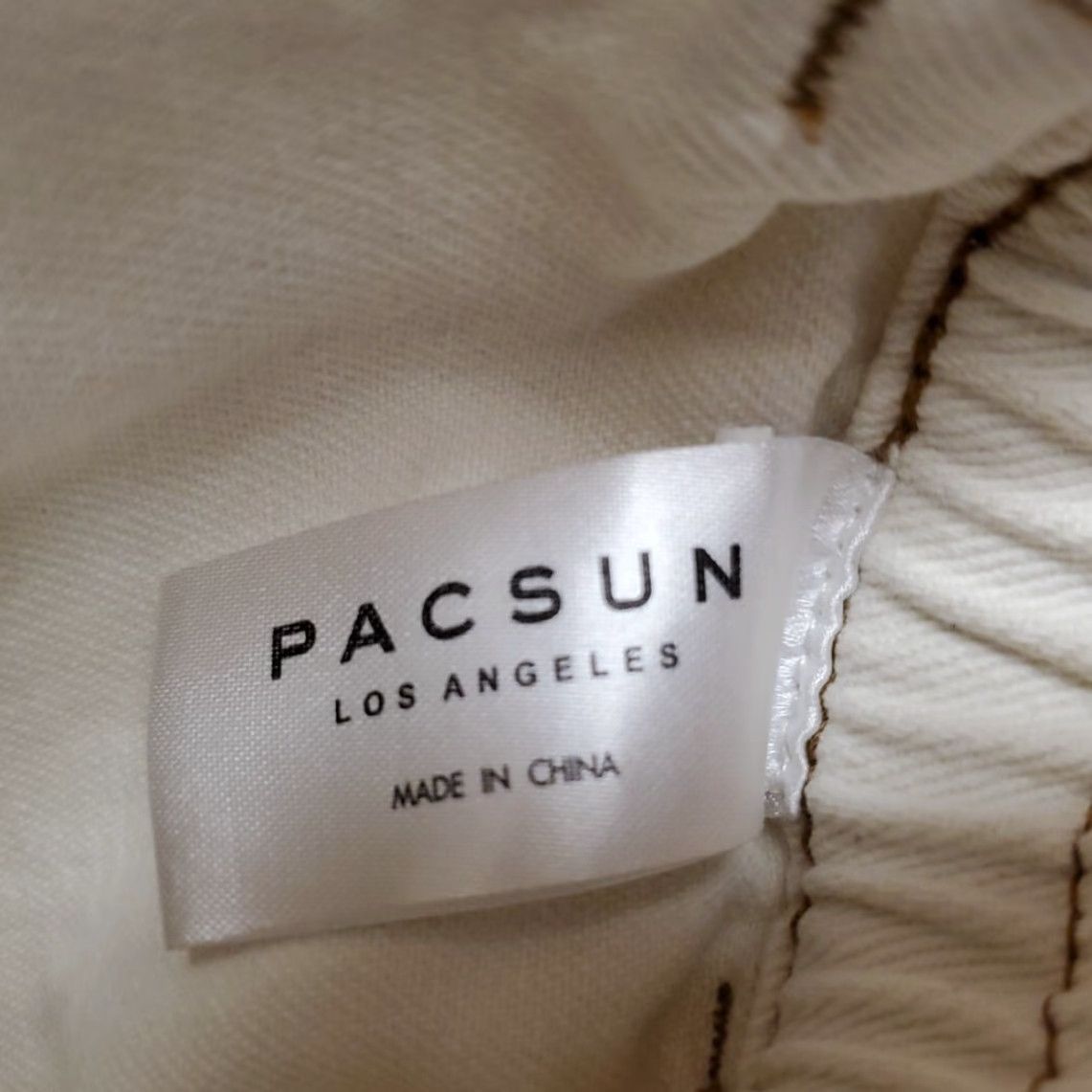 Pacsun Pacsun Cargo pants Mens Large White Twill Elastic Waist Y2k Retro Skate Utility Pants Size US 38 / EU 54 - 6 Thumbnail