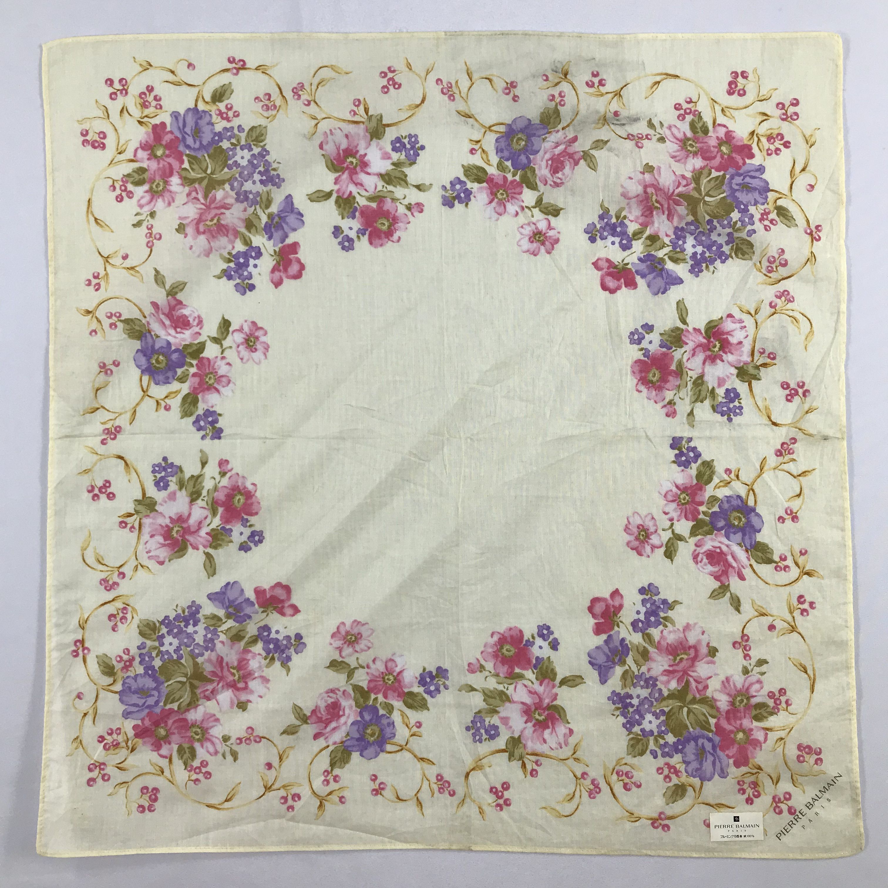 Pierre Balmain × Vintage Pierre Balmain Bandana / Handkerchief / Neckerchief - S2356 Size ONE SIZE - 1 Thumbnail