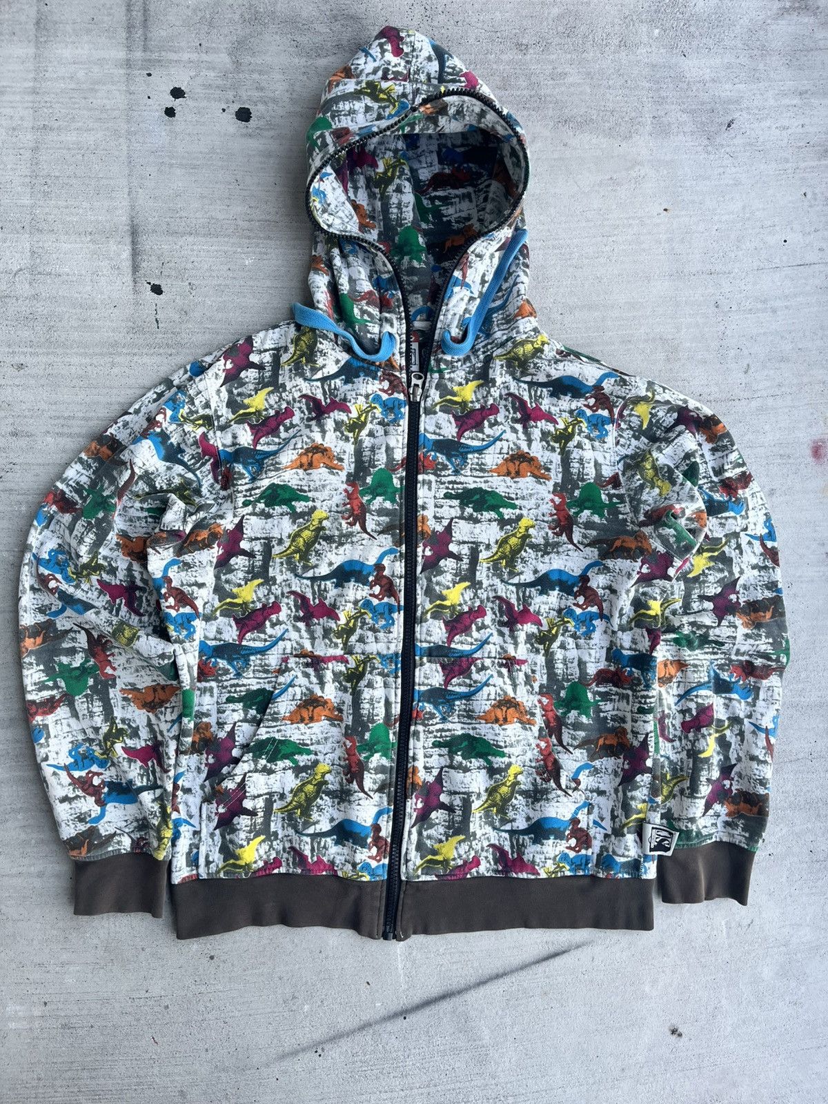 RARE Dinosaur Y2K full zip hoodie