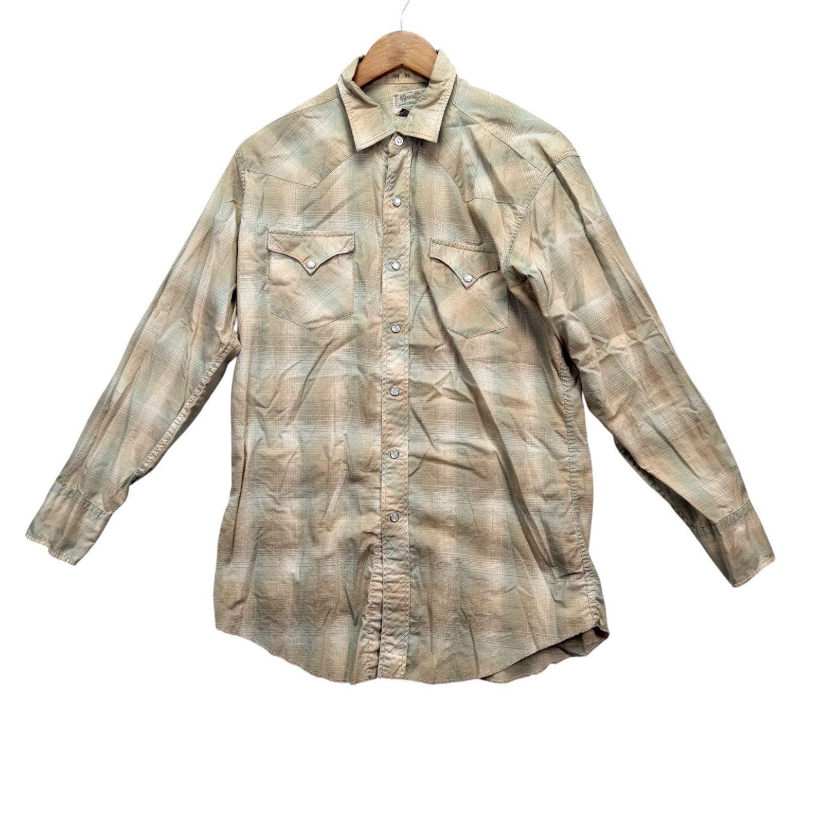 Other VTG H Bar C Cowboy Western Shirt 1970s Ranchwear 16-32 Size US L / EU 52-54 / 3 - 1 Thumbnail