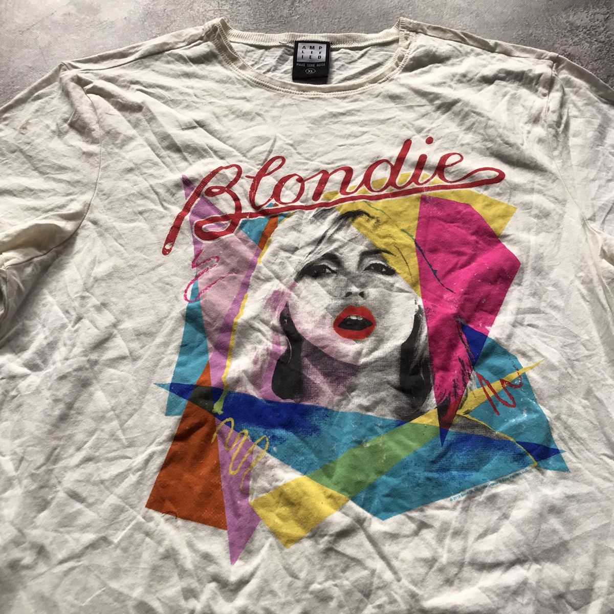 Vintage Vintage 90s Blondie Band Tee Sun Faded Graphic Streetwear XX Size US XXL / EU 58 / 5 - 2 Thumbnail