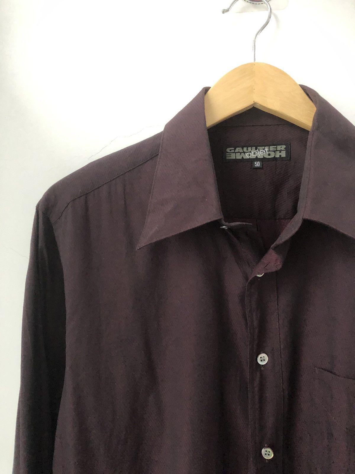 Gaultier Homme Objet Dark red shirt Size US M / EU 48-50 / 2 - 2 Thumbnail