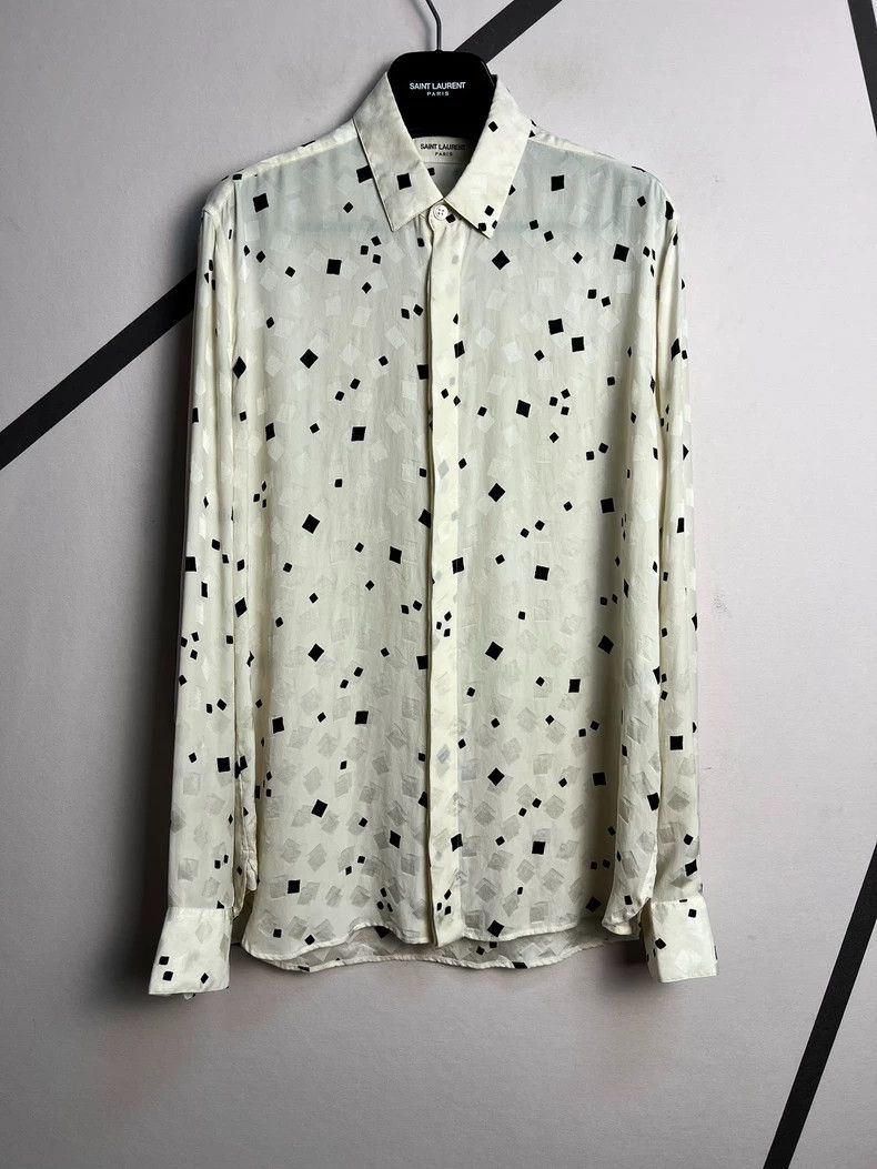 Saint Laurent Paris size 38 Black and white square mulberr