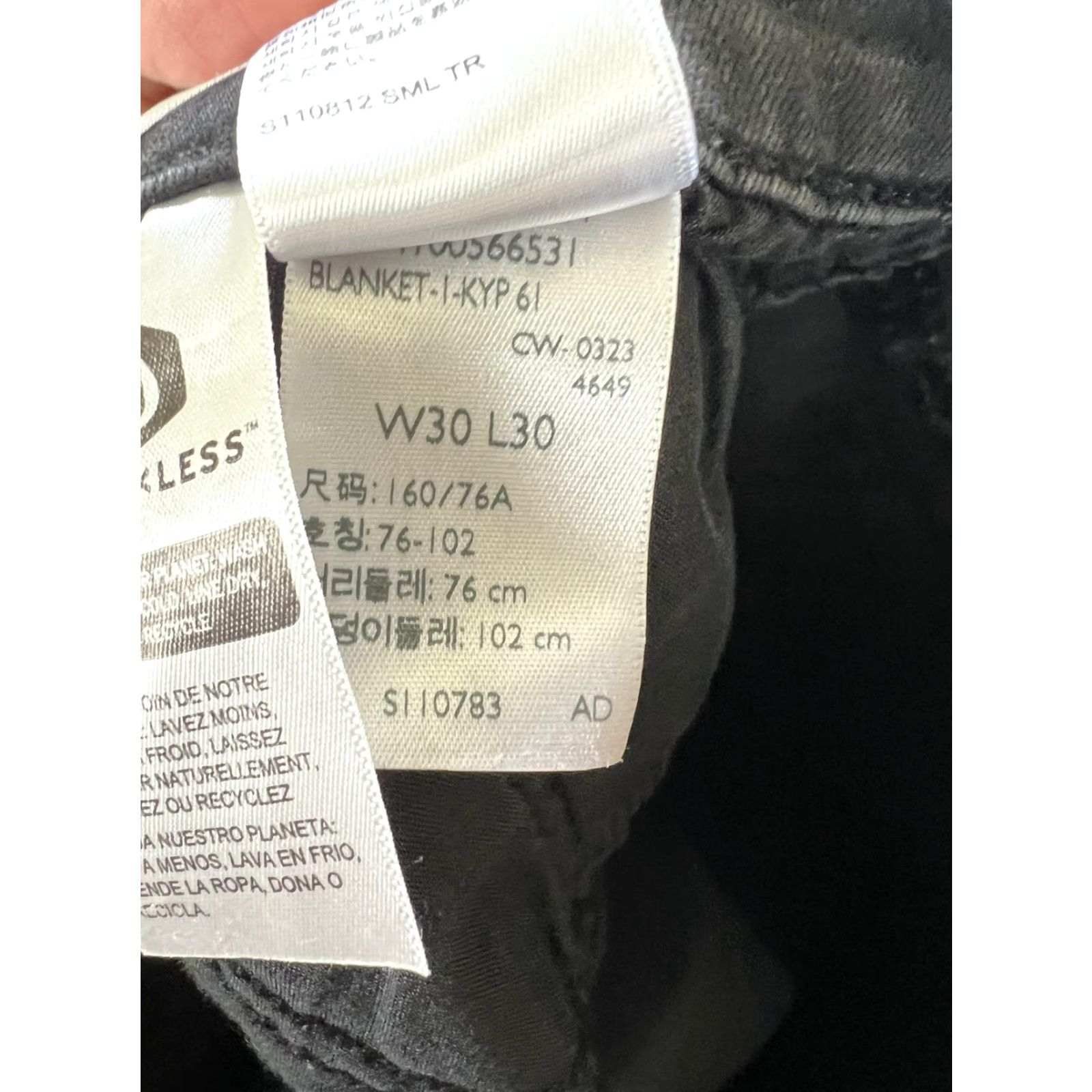 Levi's VINTAGE? No. Levi's 721 High Rise Skinny Jeans Womens 30 Black Denim Stretch Cropped Size 30" / US 8 / IT 44 - 6 Thumbnail