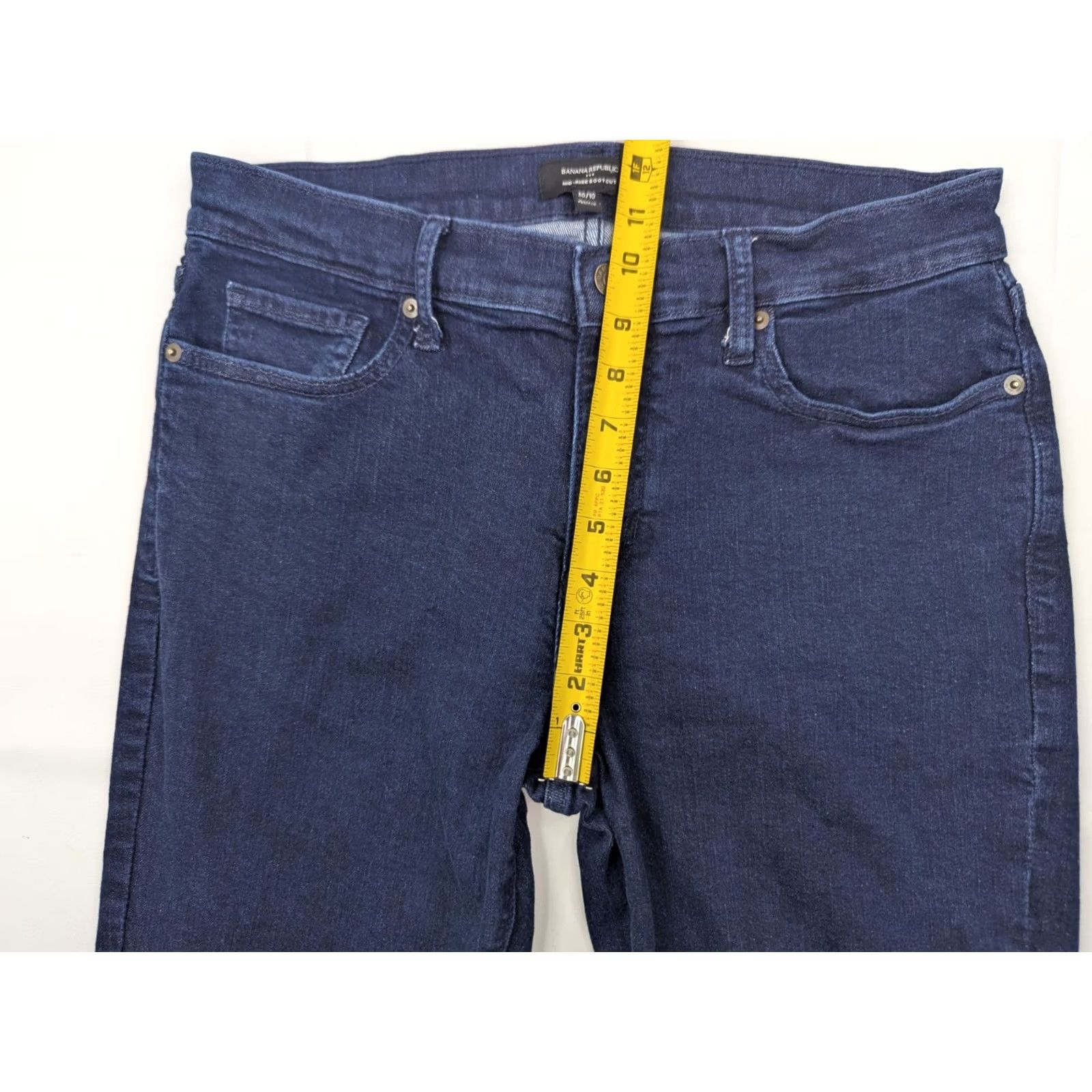 Banana Republic Banana Republic Jeans Mid Rise Bootcut Women 31 Indigo Blue Denim 5-Pocket Regular Inseam 29.5 Size 24" / US 00 / IT 34 - 4 Thumbnail