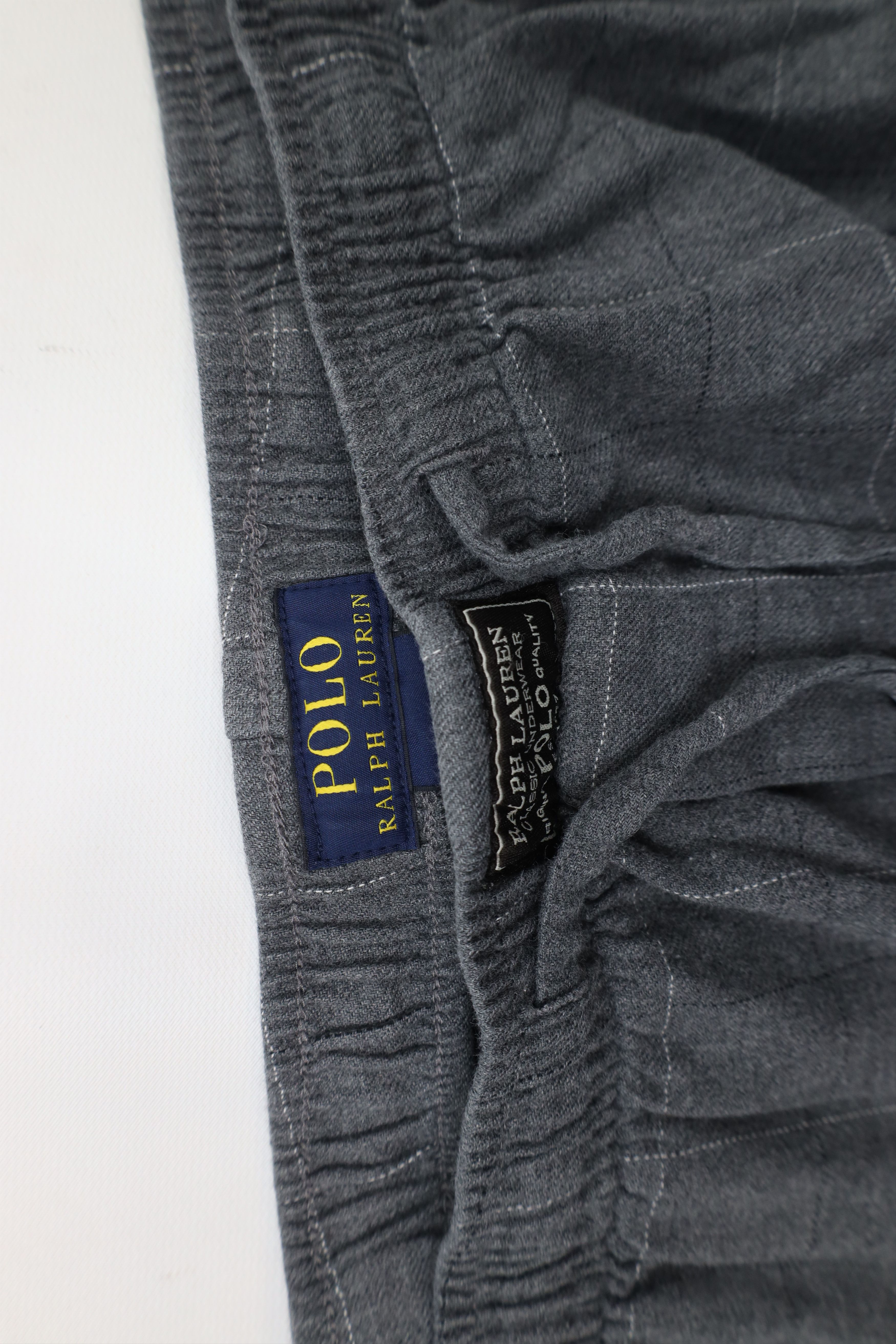 Ralph Lauren × Vintage Vintage Y2K Ralph Lauren Wide Leg Flannel Pajamas Pants Gray Size US 38 / EU 54 - 9 Thumbnail