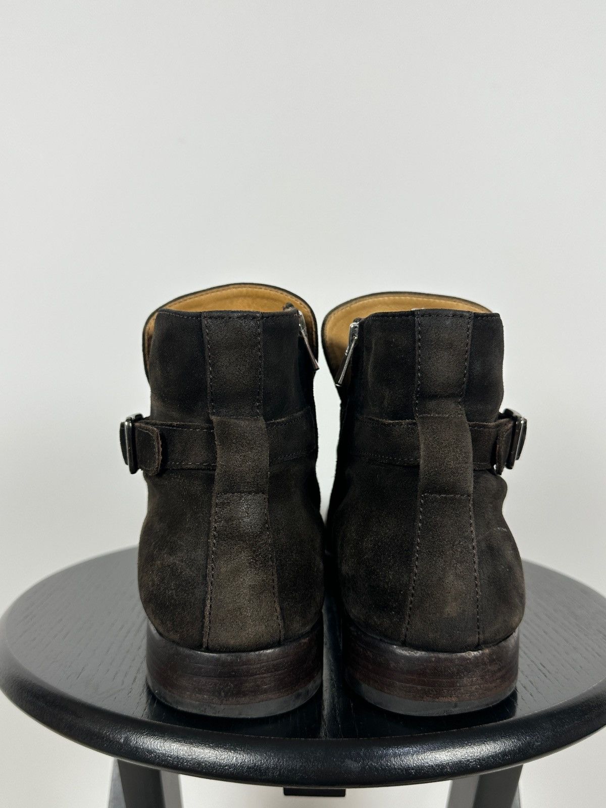 Officine Creative Officine Creative Brown Suede Biker Buckle Strap Boots Size US 10 / EU 43 - 9 Thumbnail