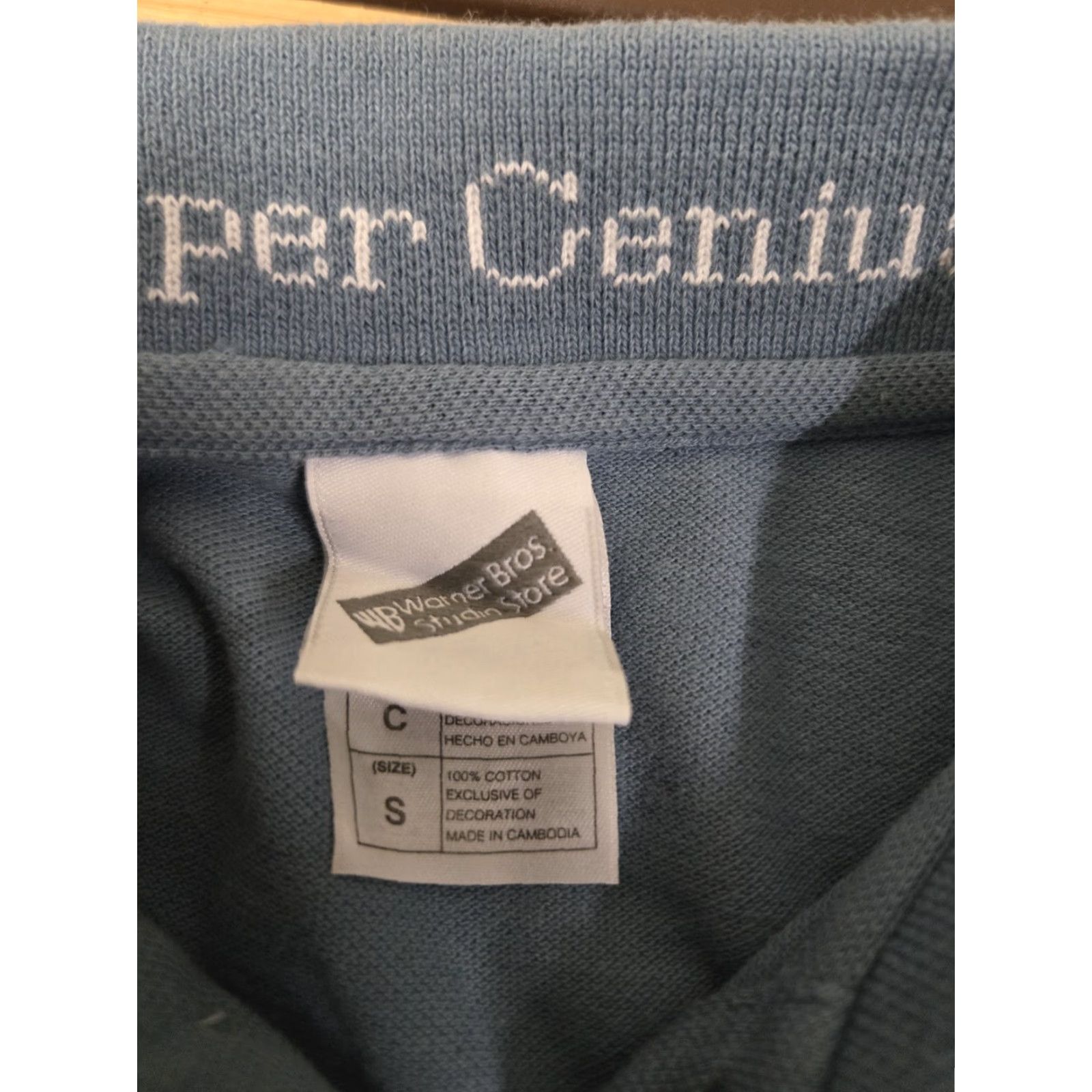 Vintage VINTAGE Warner Bros Wile E Coyote Polo Shirt Mens Small Blue Atlantic City Cartoon Super Genius Size US S / EU 44-46 / 1 - 5 Thumbnail