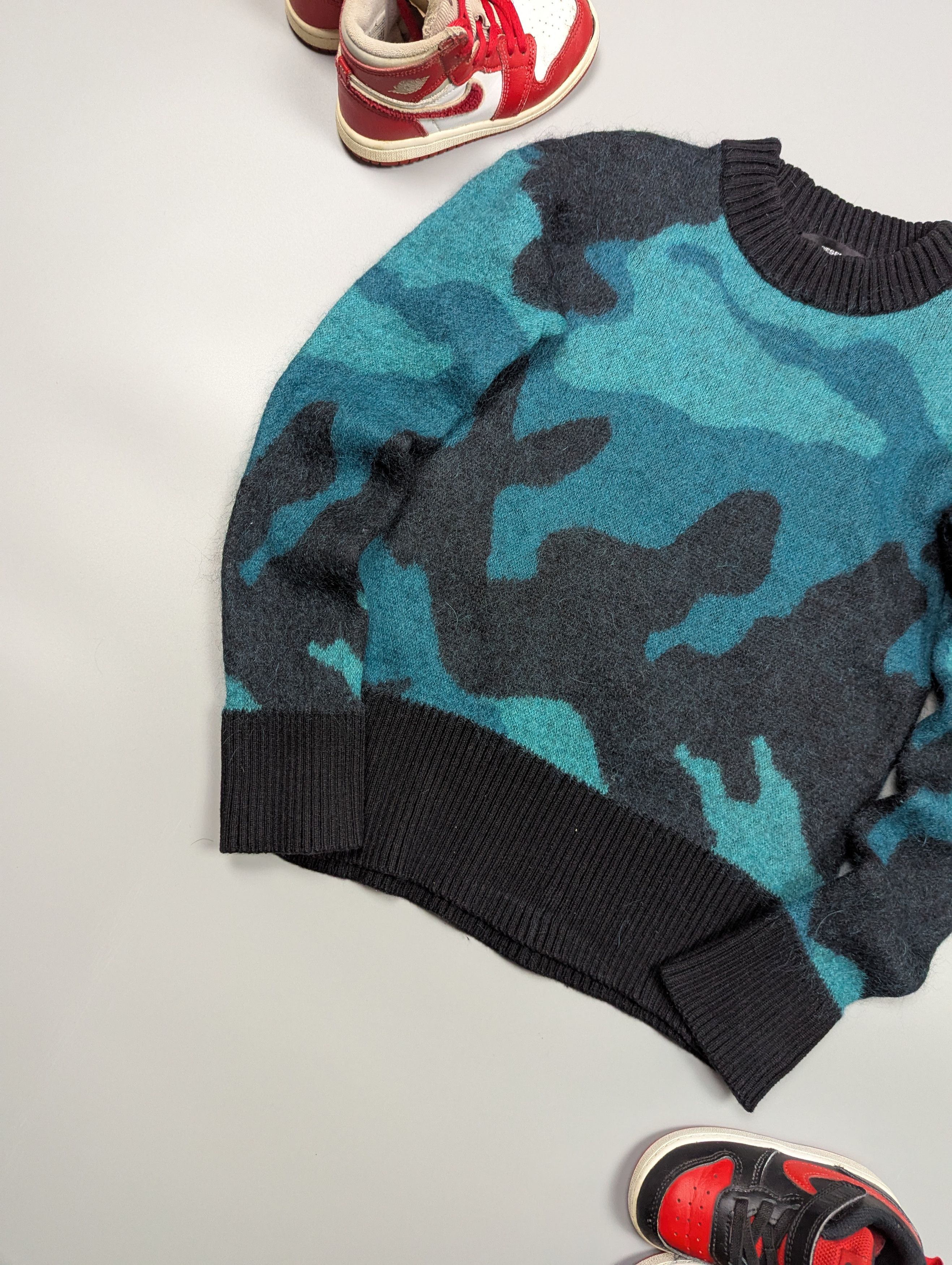 Diesel DIESEL Women's Camouflage Trendy Wool Y2k Sweater Size XS / US 0-2 / IT 36-38 - 4 Thumbnail