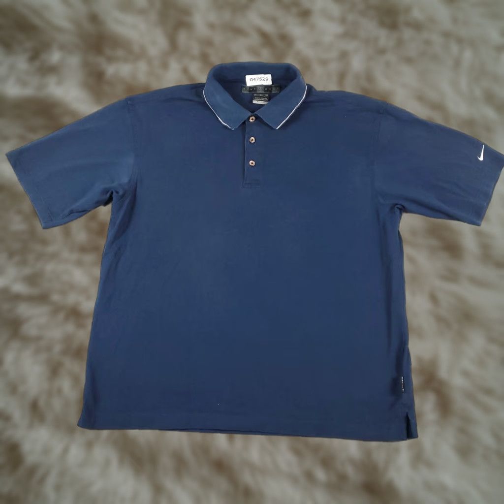 Nike Nike Polo Shirt Mens M Blue Cotton Short Sleeve Casual Golf Sport Shirt Mens Regular Fit Size US M / EU 48-50 / 2 - 1 Thumbnail