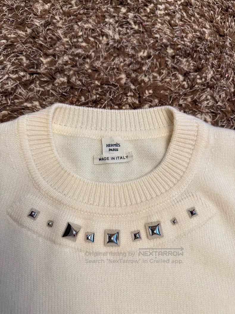 Hermes Hermes Short sleeve knitted top Size XS / US 0-2 / IT 36-38 - 3 Thumbnail
