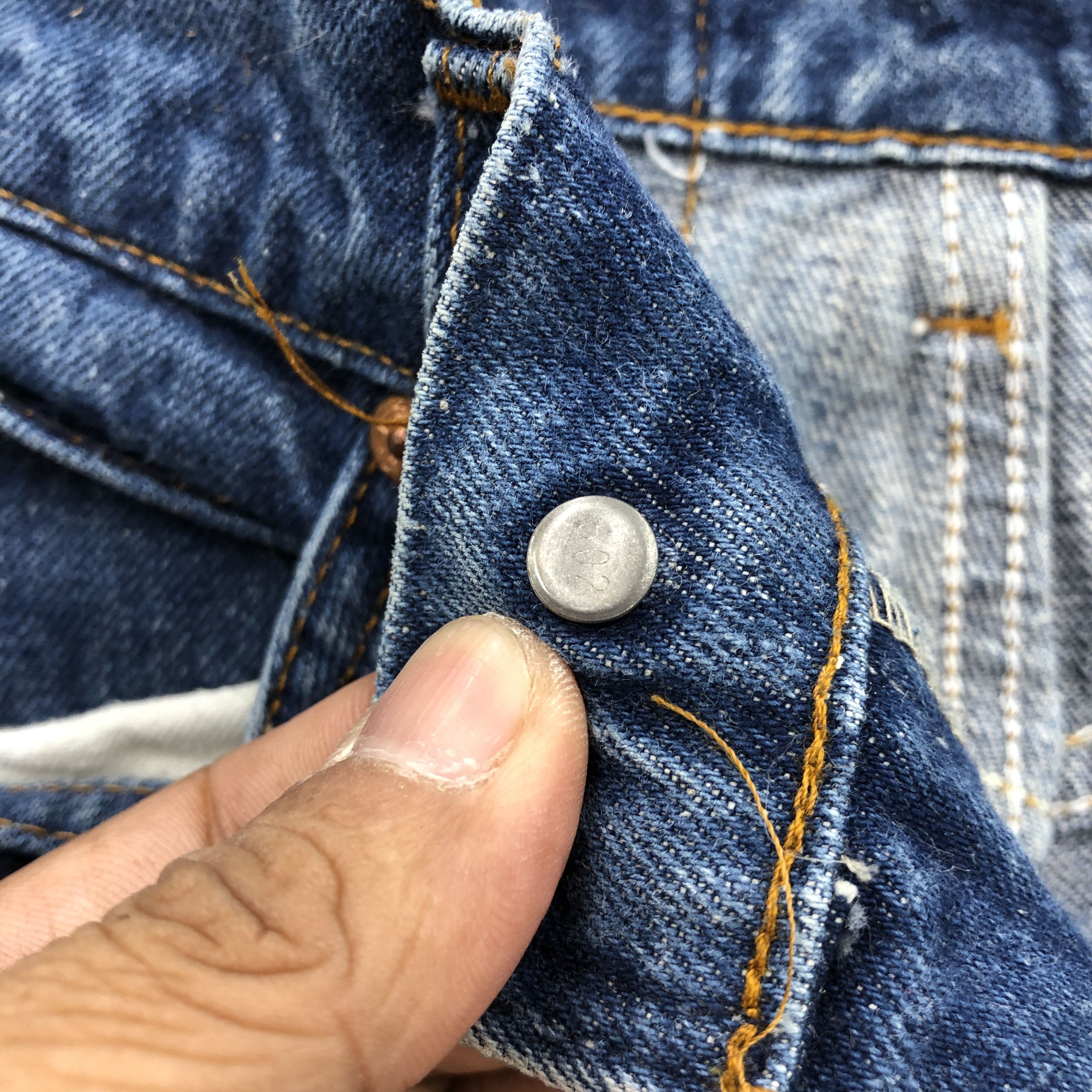 Levi's 80s True Vintage Levis 517 Bell Bottom Orange Tab Jeans Size 26" / US 2 / IT 38 - 7 Thumbnail