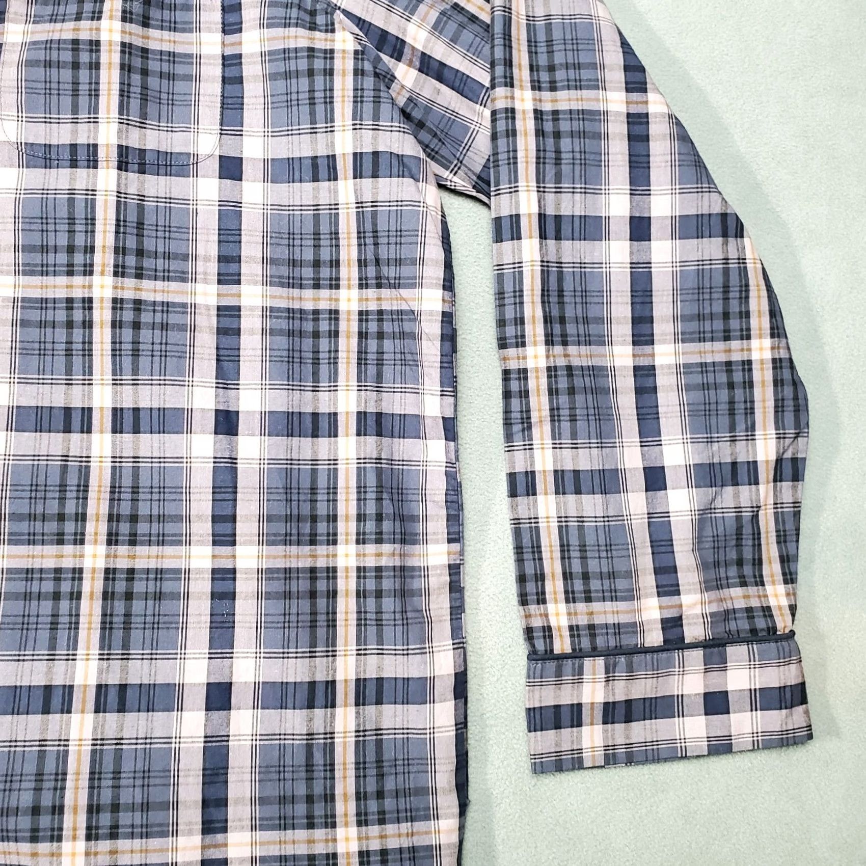 Lands' End Lands' End Pajama Shirt Mens Large Purple Plaid w Tags Blake Shelton Shirt Pajama Top Button Long Sleeve Collared Cotton Regular Size US L / EU 52-54 / 3 - 3 Thumbnail