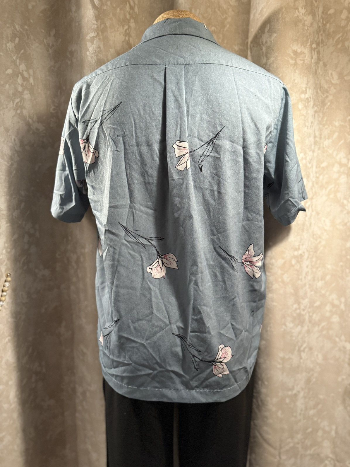 Asos Men’s Soft Blue Floral Button-Up Shirt – Vintage Vibe Size US M / EU 48-50 / 2 - 6 Thumbnail