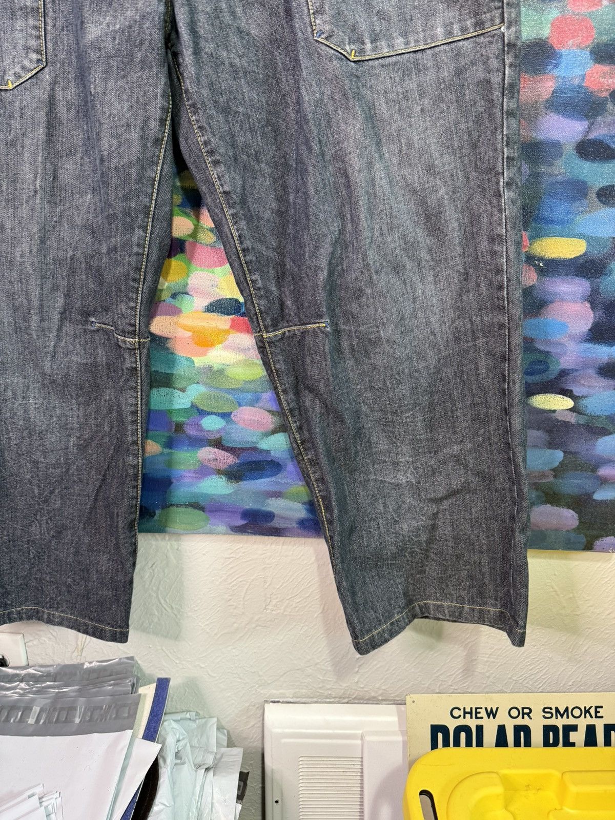 Vintage Meezan Mens Dark Wash Denim Carpenter Jeans Pockets Size 38 Size US 38 / EU 54 - 3 Thumbnail