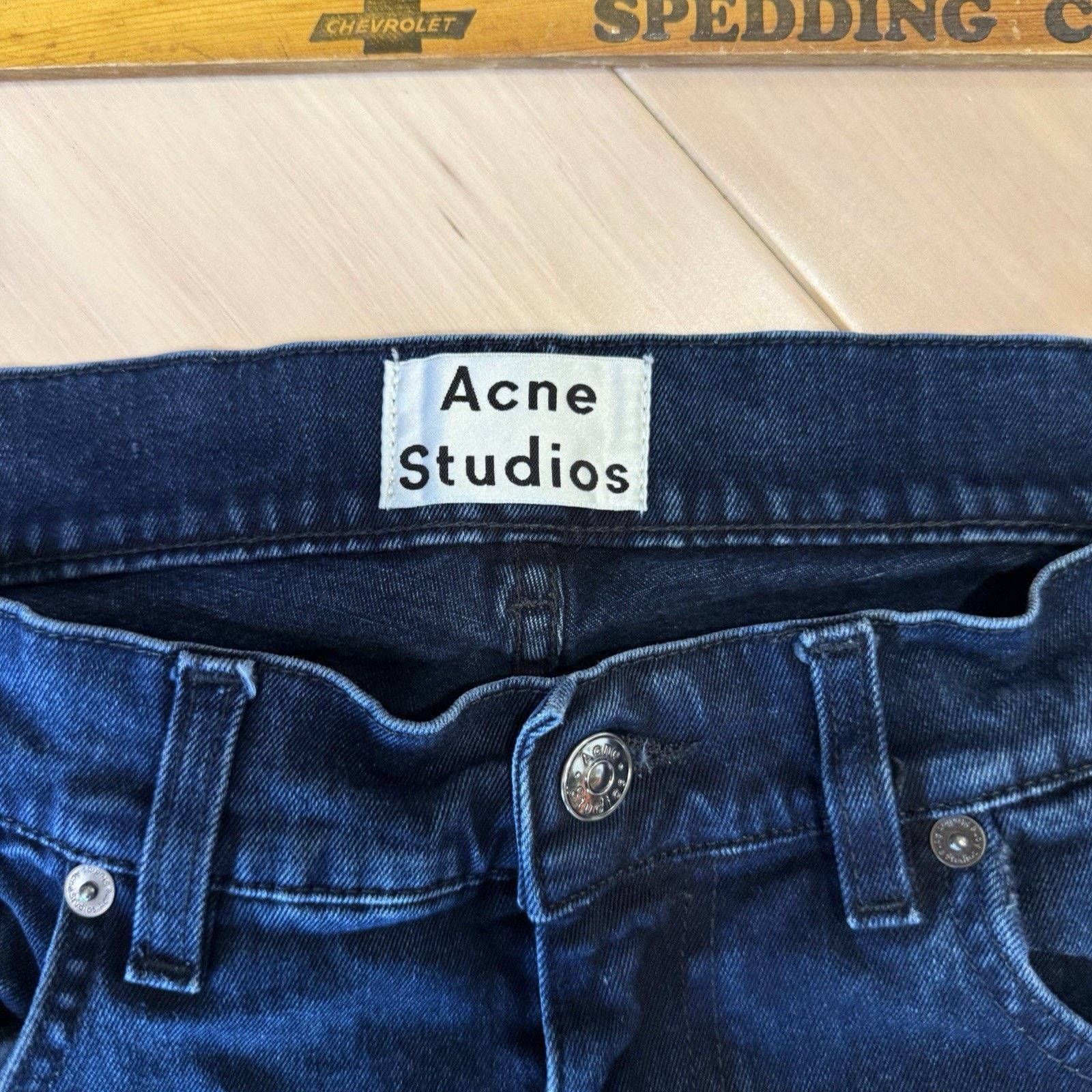 Acne Studios Acne Studios Jeans Blue Dark Wash Slim Straight Minimalist Size US 30 / EU 46 - 5 Thumbnail