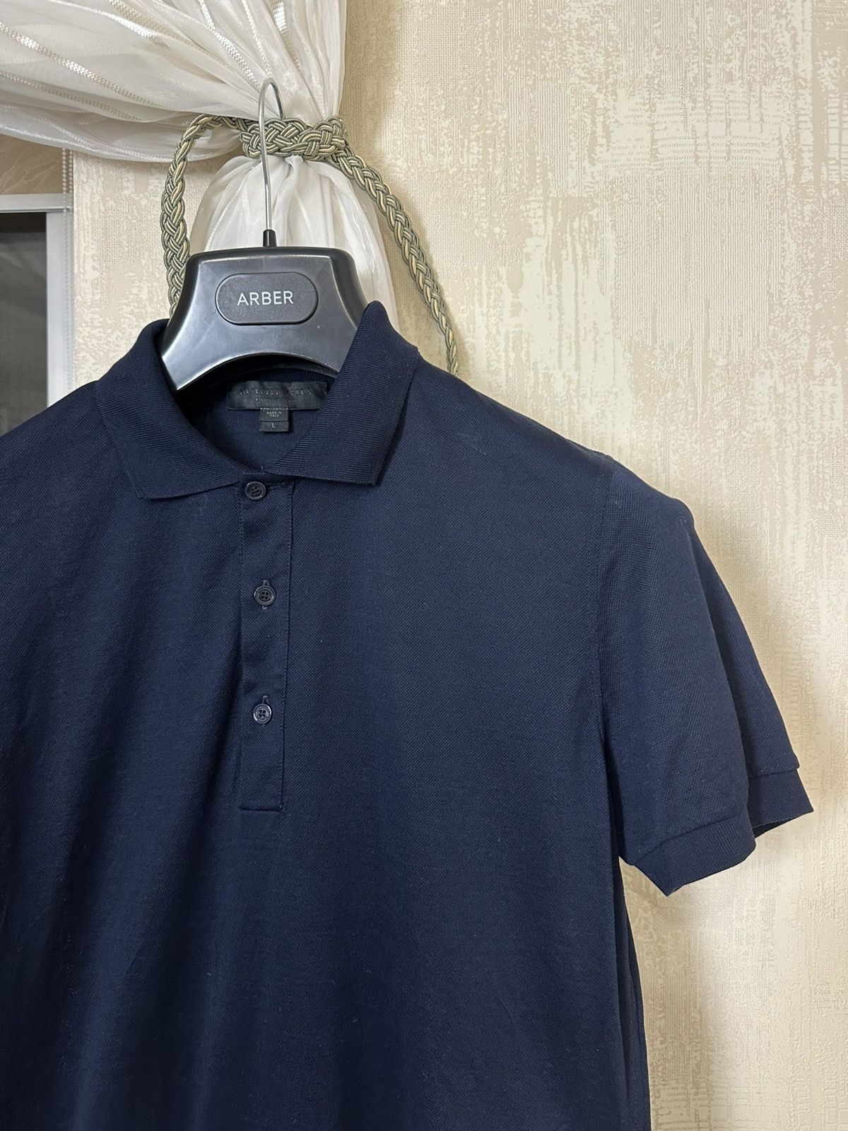 Burberry Prorsum 🔥 Burberry Prorsum Black Navy Polo T Shirt Cotton Slim Fit Size US L / EU 52-54 / 3 - 2 Thumbnail