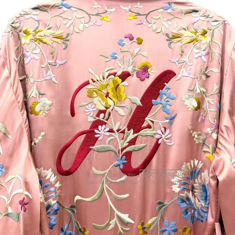 Gucci Gucci Floral embroidered mulberry silk nightgown coat Size M / US 6-8 / IT 42-44 - 6 Thumbnail
