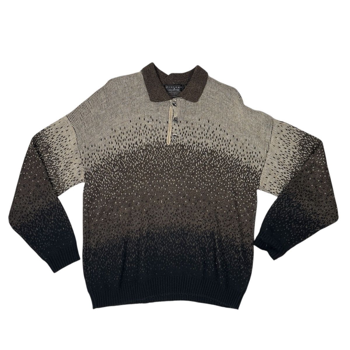 Protege Vintage 90s Protege Knit Polo Sweater Large Gradient Fade Size US L / EU 52-54 / 3 - 1 Thumbnail