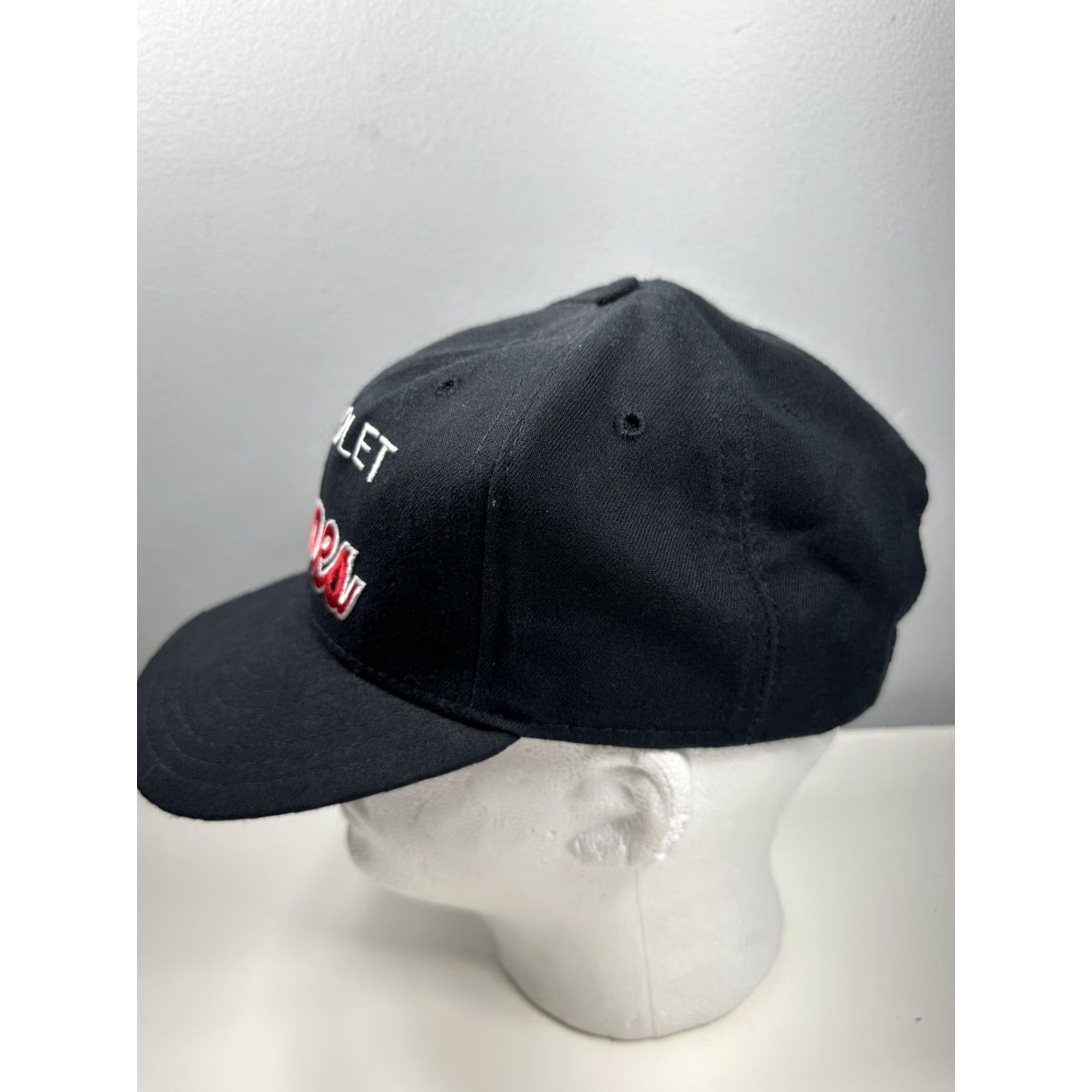 New Era VINTAGE 90s Chevrolet Hanes New Era Snapback Hat Made in USA Black M/L Size ONE SIZE - 3 Thumbnail