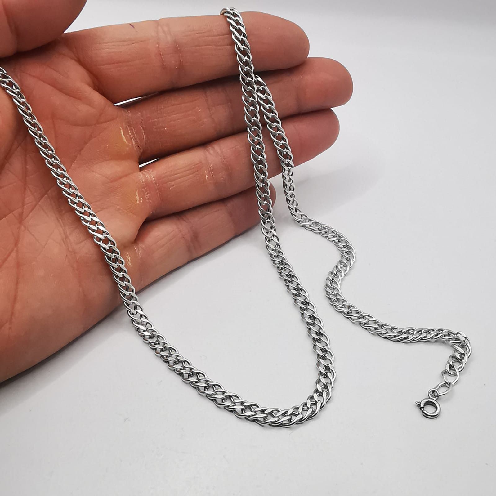 Sterling Silver Vintage Jewelry Chain, 925 Sterling Silver, Signed 23,40 g Size ONE SIZE - 3 Thumbnail