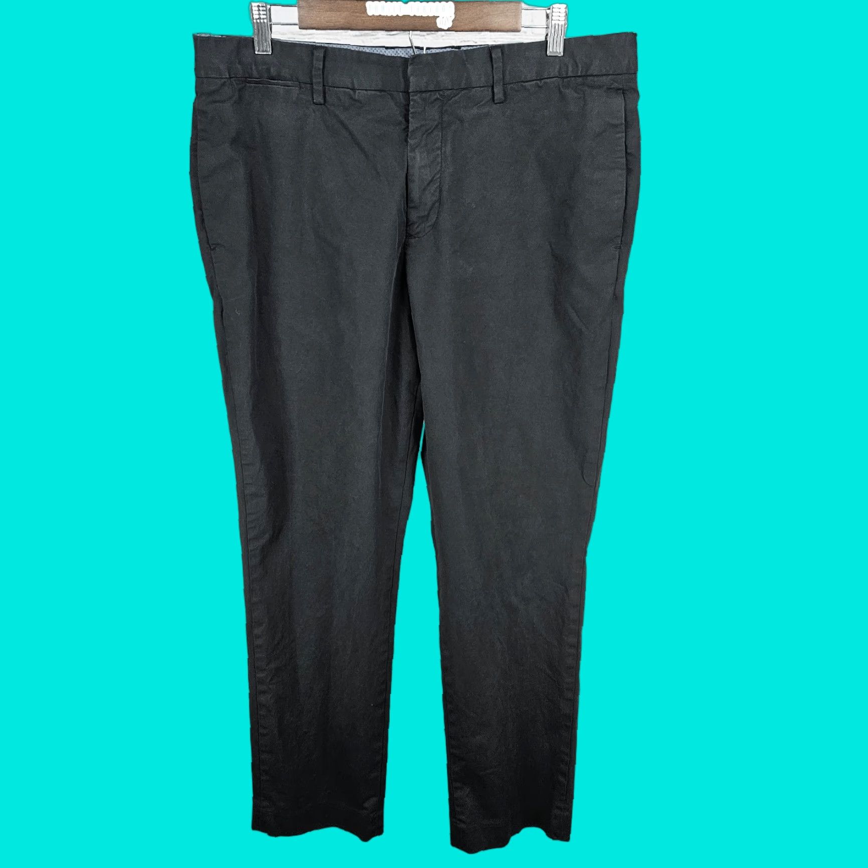 Bonobos Bonobos Black Chino Pants Athletic Stretch Flat Front 36x29 Regular Mens Size US 36 / EU 52 - 1 Thumbnail