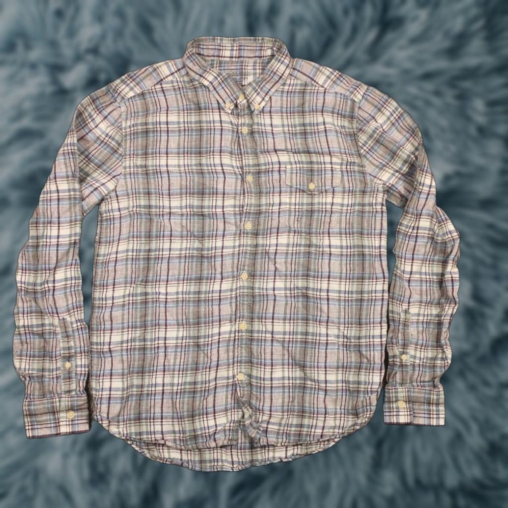 Lucky Brand Lucky Brand Linen Shirt Mens L Multicolor Plaid Button Up Long Sleeve EUC Size US L / EU 52-54 / 3 - 1 Thumbnail