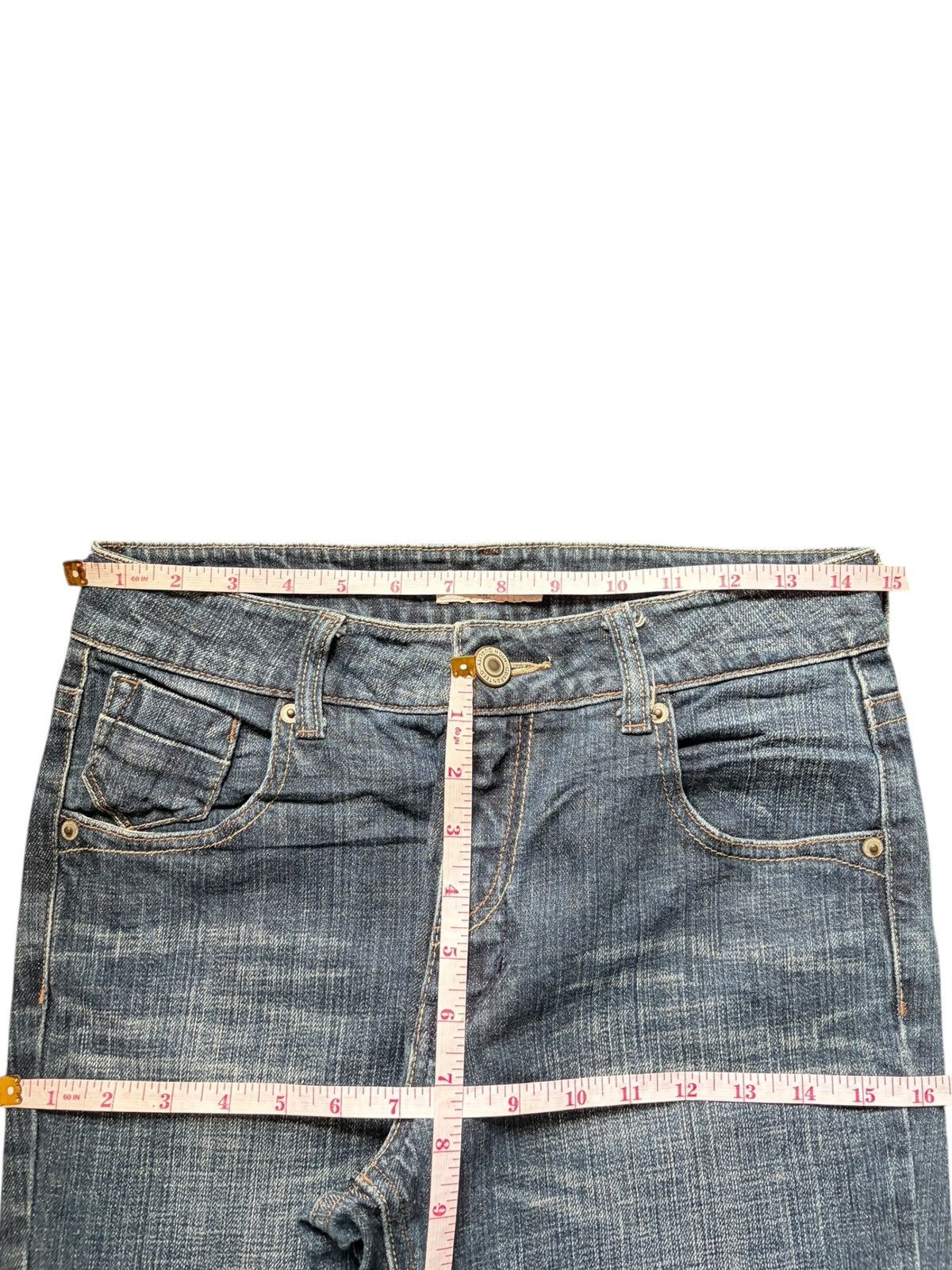 Diesel Vintage Japanese Brand Blue Wash Distress Flare Jeans Size 29" - 6 Thumbnail