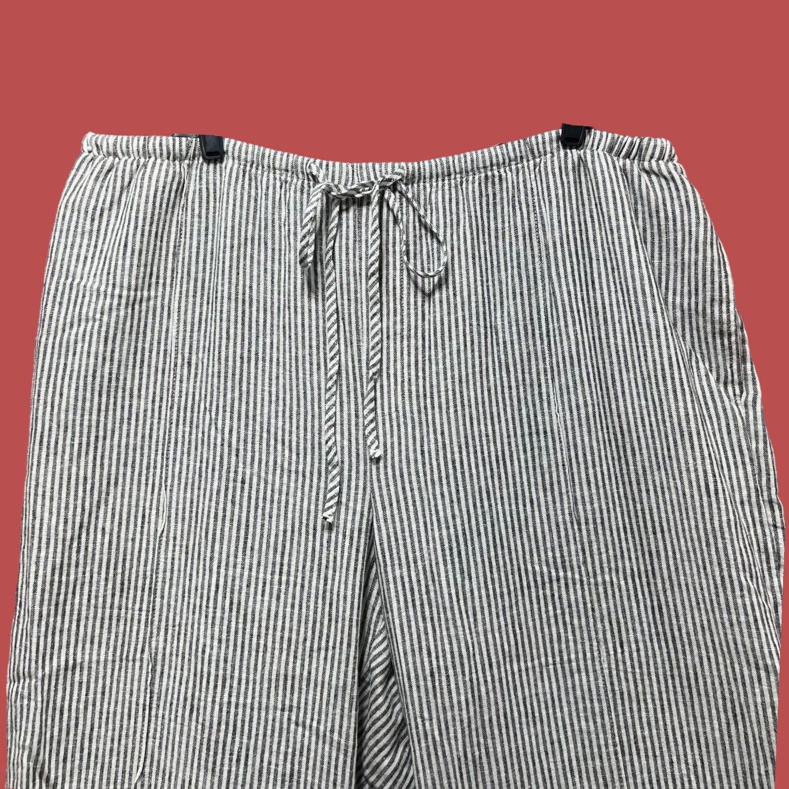 Other A New Day - Women's High-Rise Wide Leg Linen Pants - Black/W Size 38" / US 16 / IT 52 - 17 Thumbnail