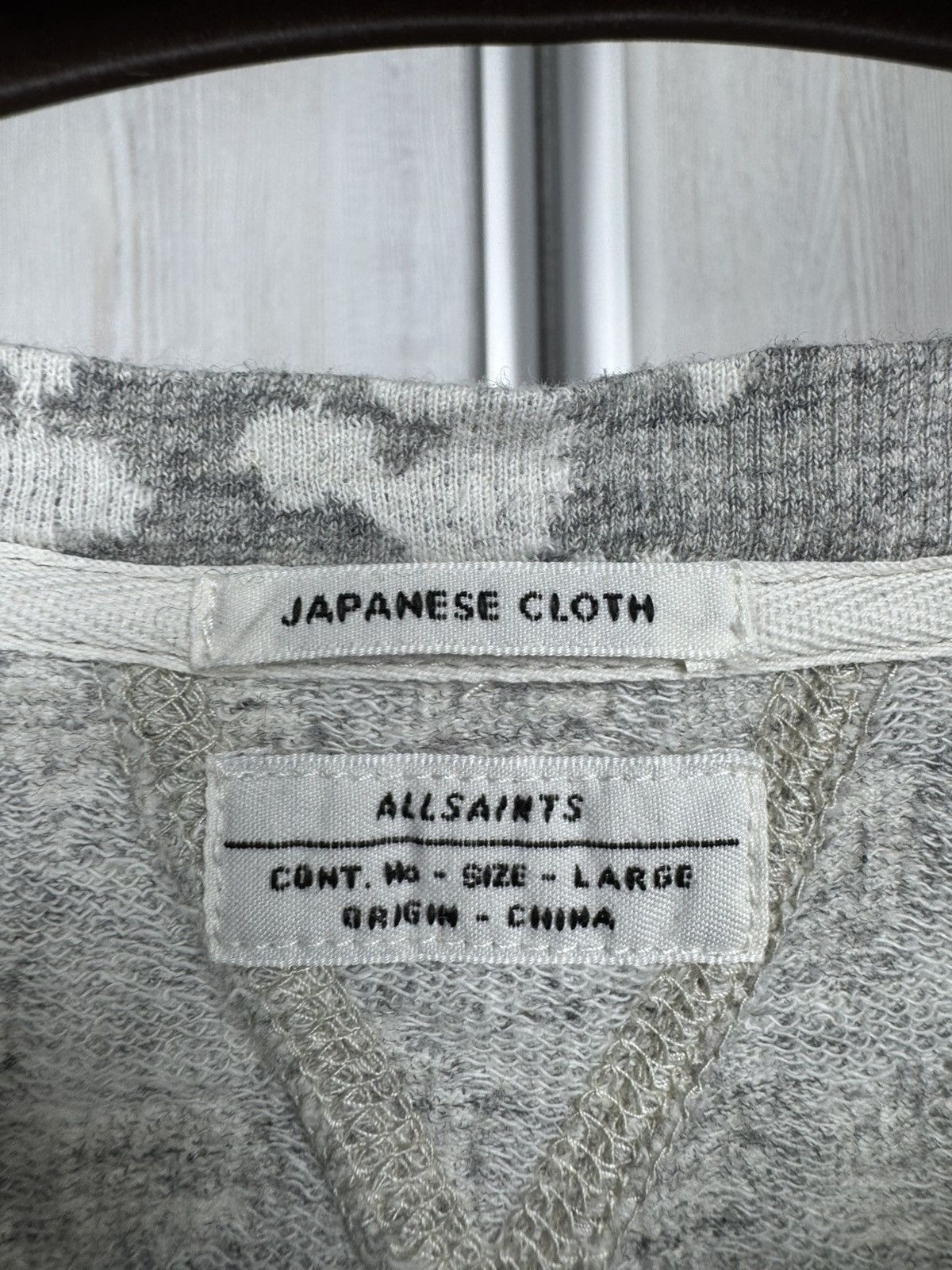 Allsaints Allsaints Leopard Crew grey white sweater sweatshirt Size US L / EU 52-54 / 3 - 9 Thumbnail