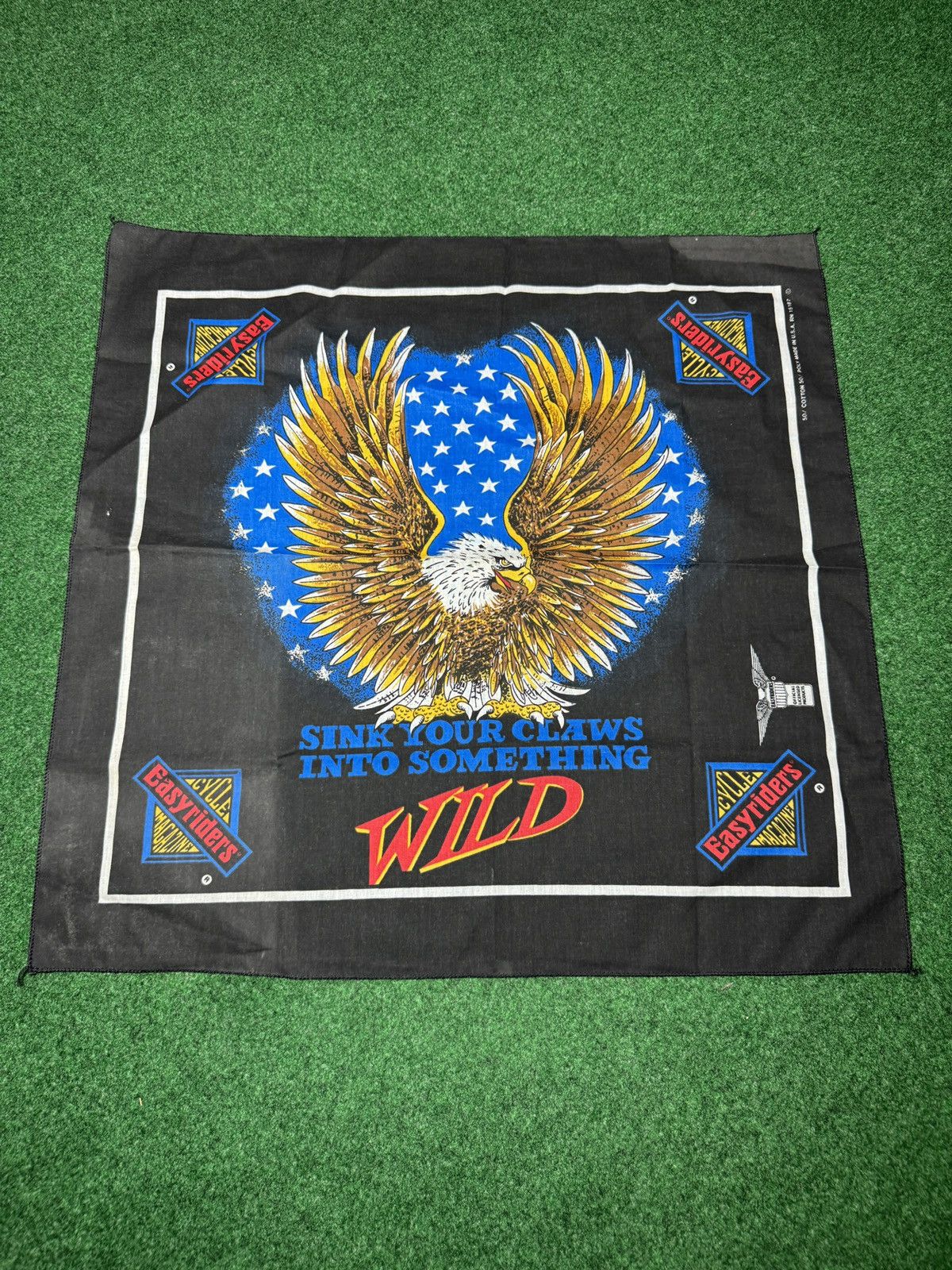 Harley Davidson × Vintage Vintage 90s Easy Riders Something Wild Eagle Biker Bandana Size ONE SIZE - 1 Thumbnail