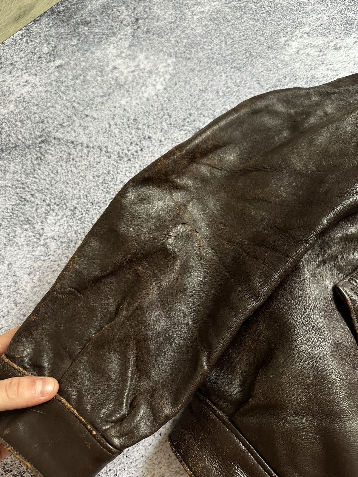 Hartmann Antique 40s French Cyclist 'Hartmann' Leather Jacket WW2 Era Size US M / EU 48-50 / 2 - 11 Thumbnail